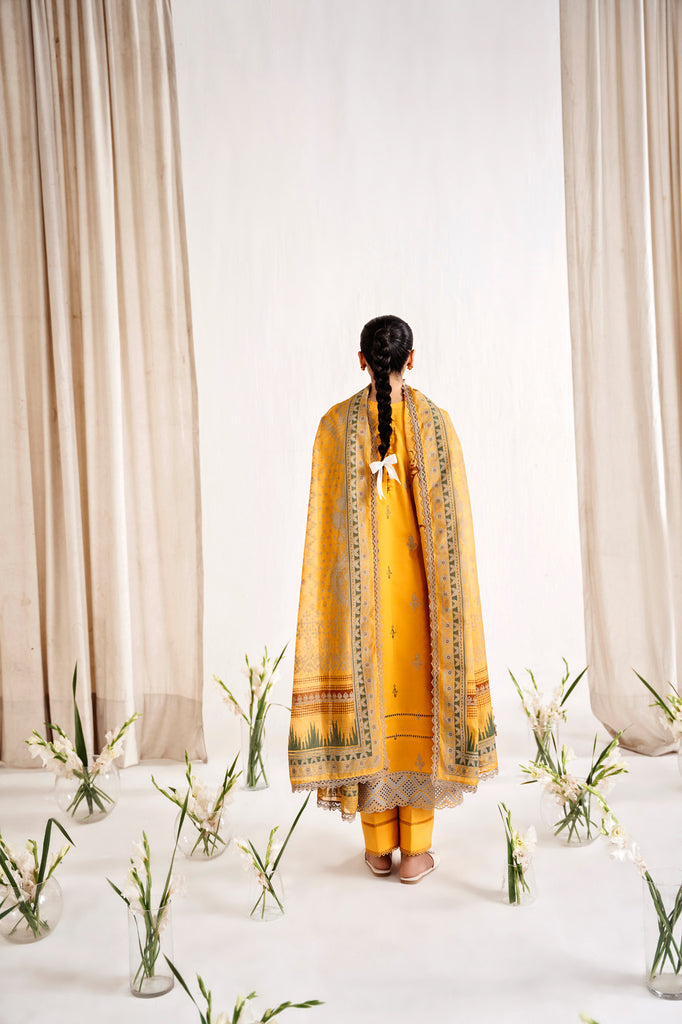 Florent | Festive Lawn 24 | FLF - 1B - Designer Dress with Intricate embroidery and embellishments. Shop elegent wedding dress at Maria Faisal.