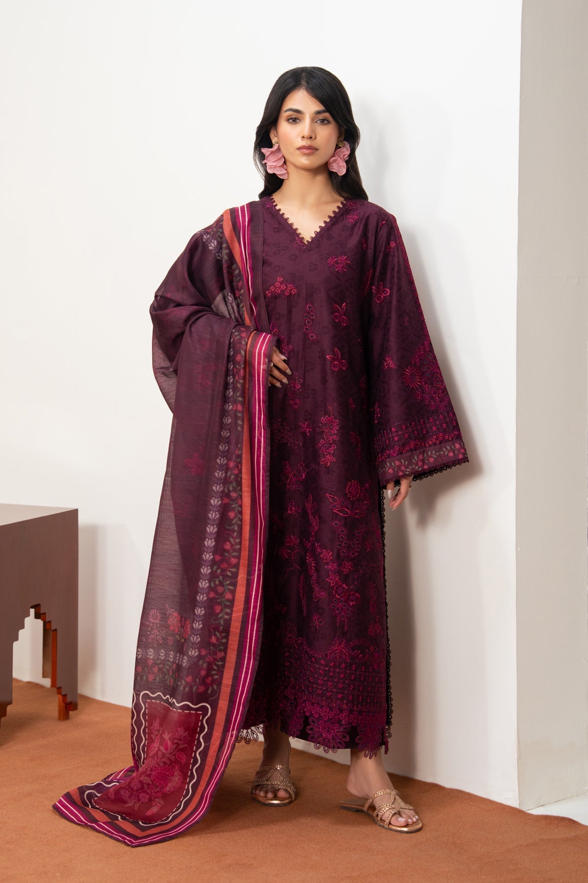 Xenia Formals | Namah Lawn 26 | OCEYA - Formal Dress - available at Maria Faisal in UK and USA.