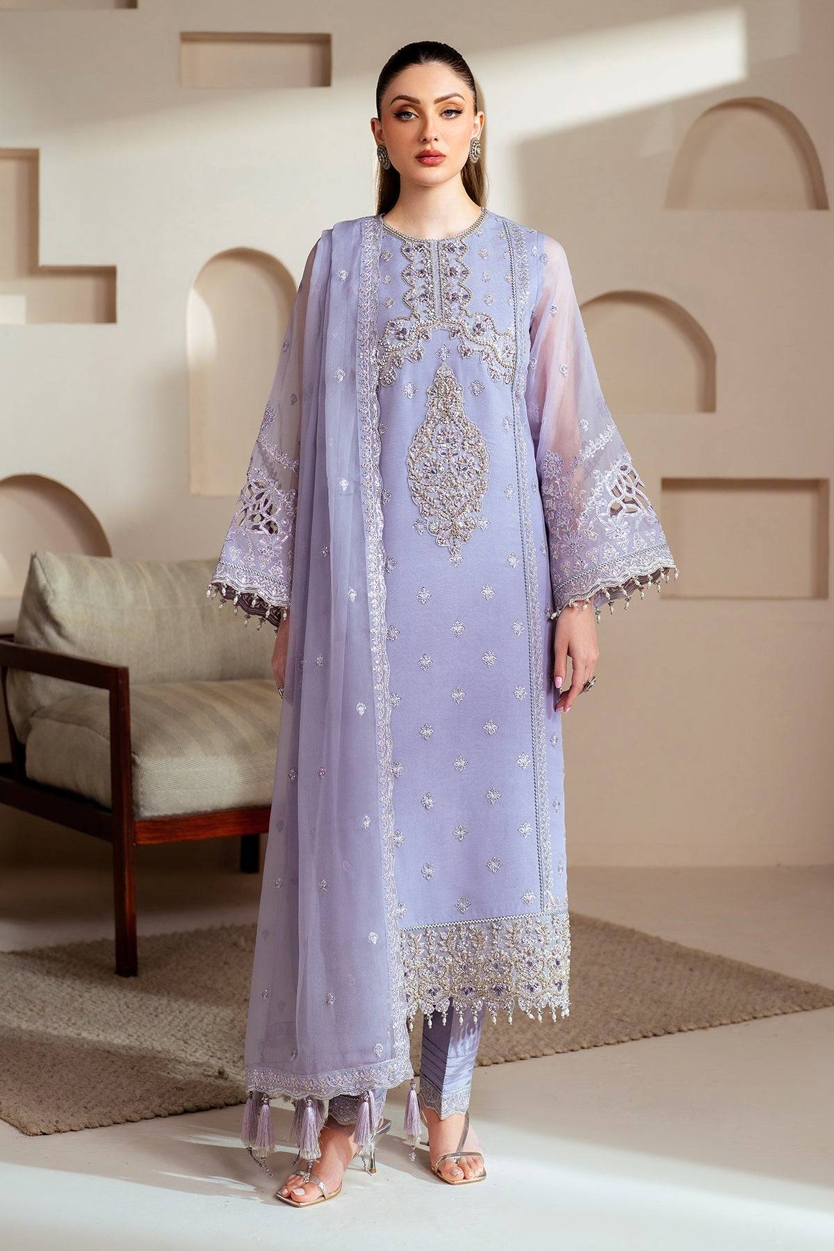 Alizeh | Aymal Chiffon | AF-BHM-4041-Marine by Maria Faisal - Registered Vendor of : Alizeh - type : Ladies Clothes - 100% original wedding dresses