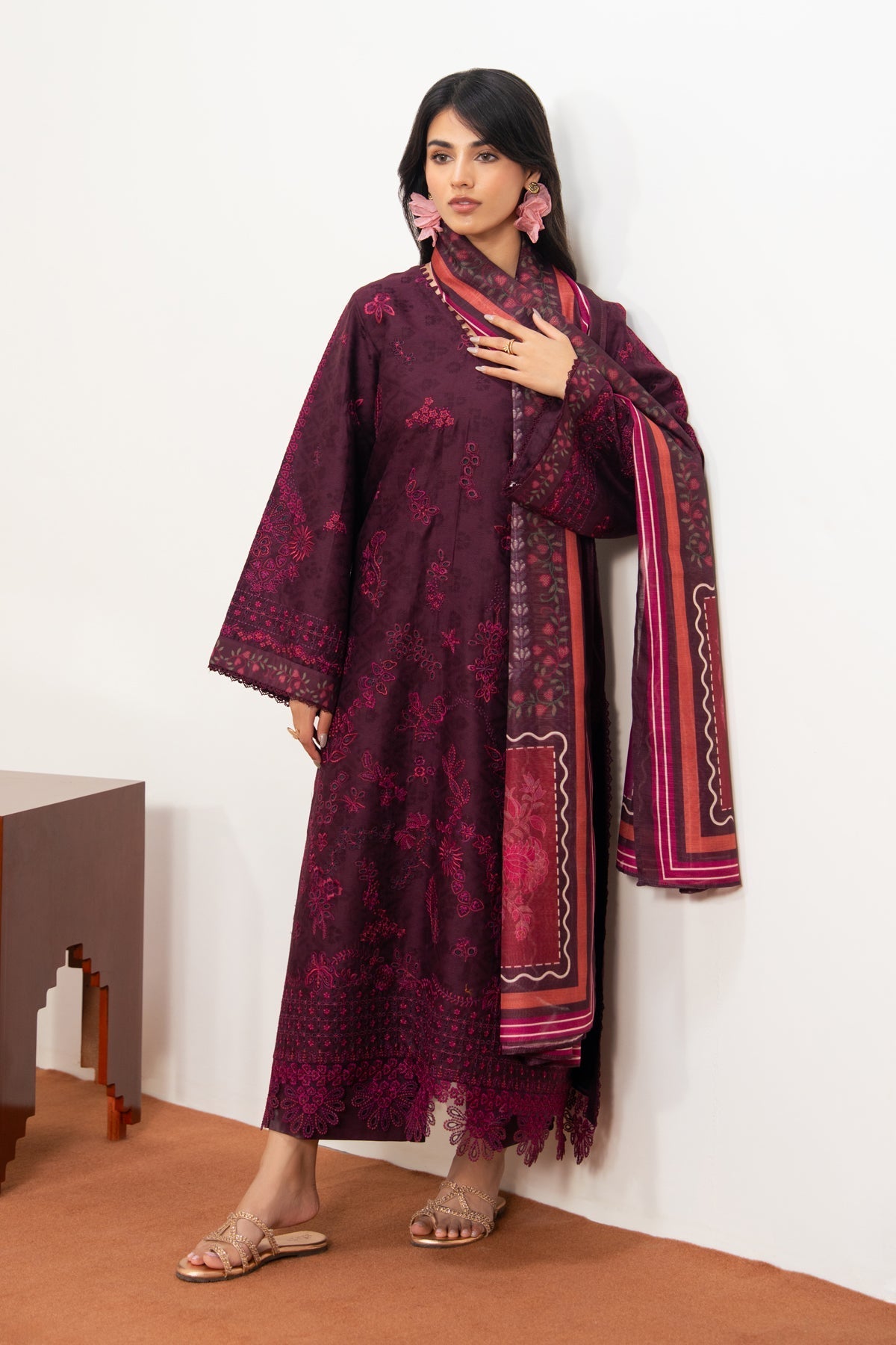 Xenia Formals | Namah Lawn 26 | OCEYA - Formal Dress - available at Maria Faisal in UK and USA.