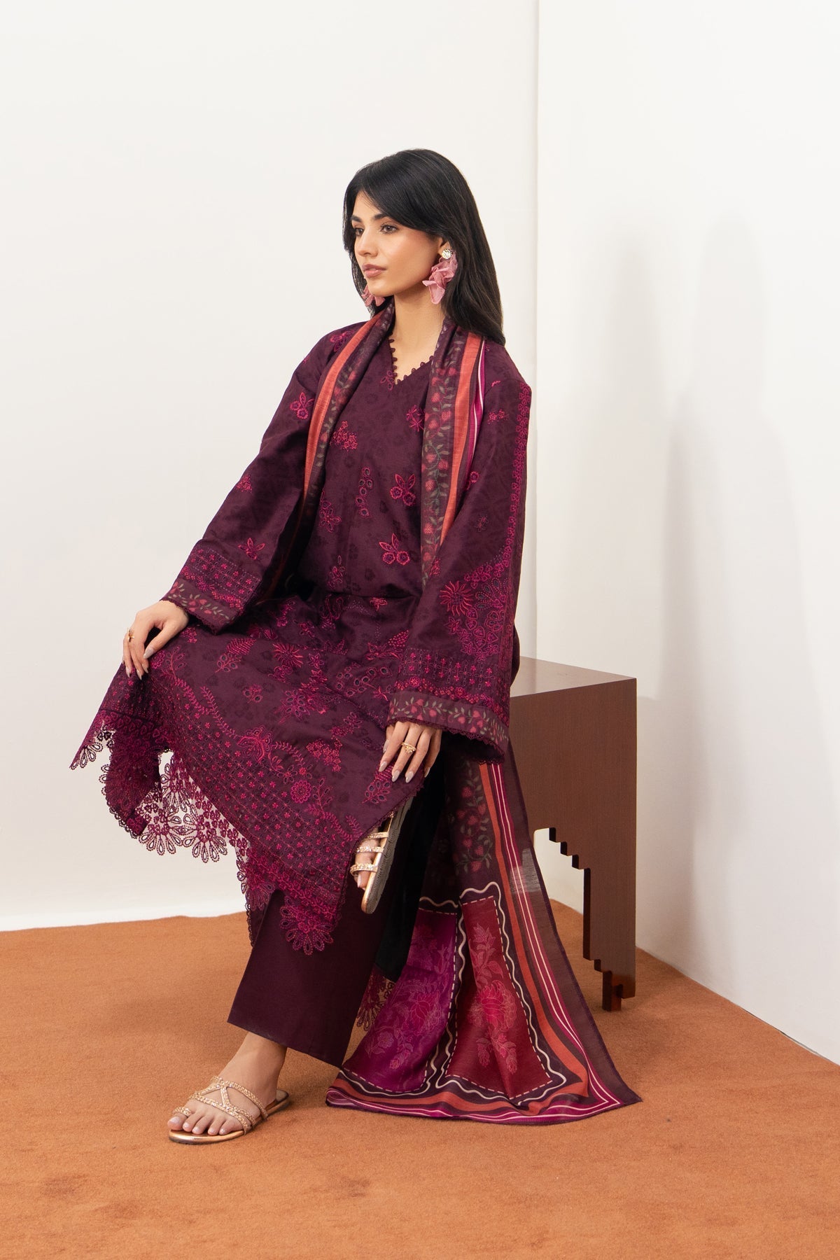 Xenia Formals | Namah Lawn 26 | OCEYA - Formal Dress - available at Maria Faisal in UK and USA.