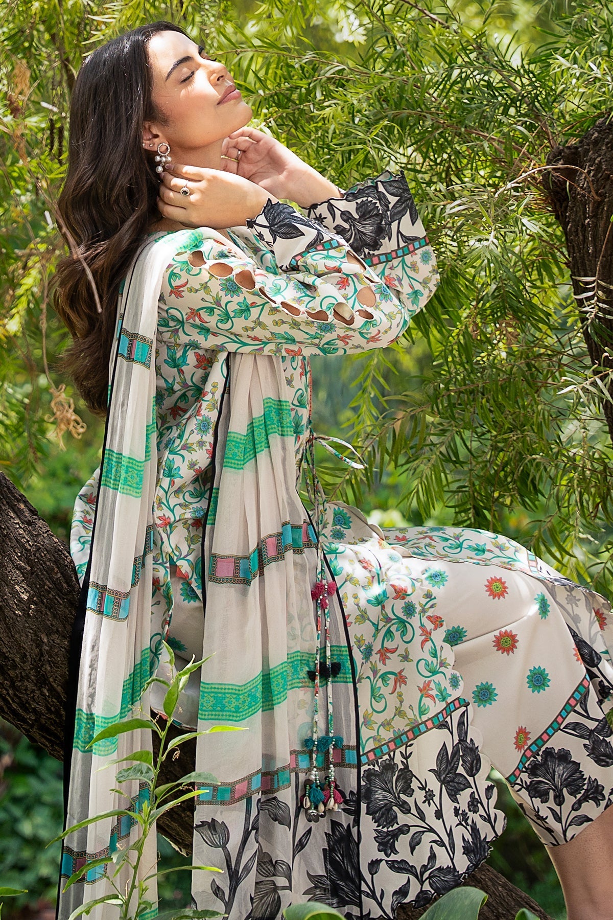 Charizma | C Print Lawn | CP6-27 - Luxury Dress - available at Maria Faisal in UK and USA.