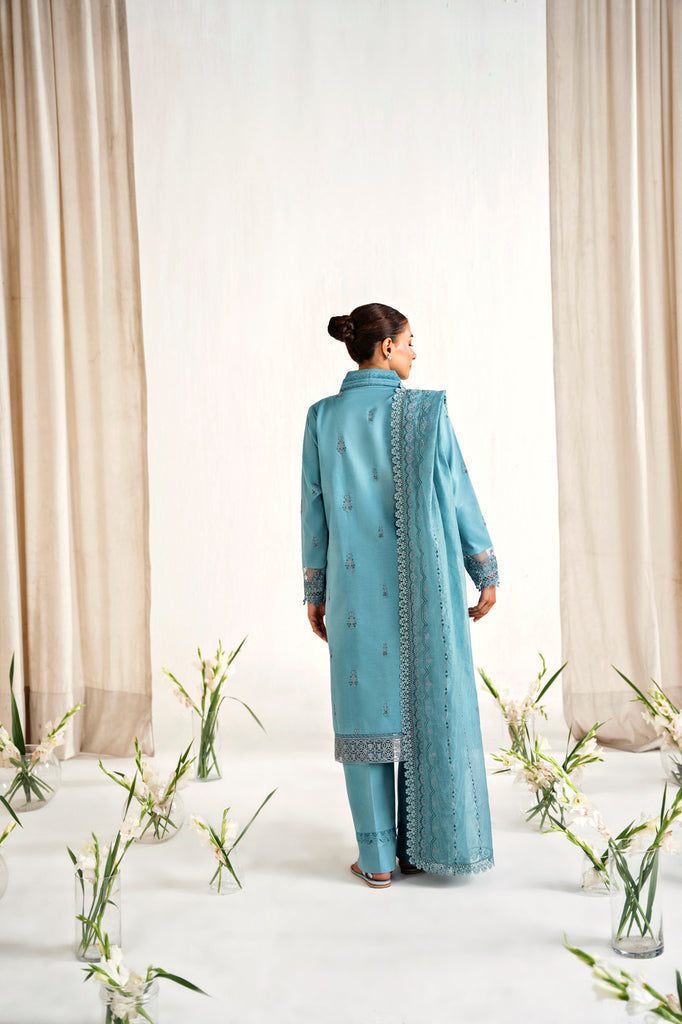 Florent | Festive Lawn 24 | FLF - 2A - Designer Dress with Intricate embroidery and embellishments. Shop elegent wedding dress at Maria Faisal.