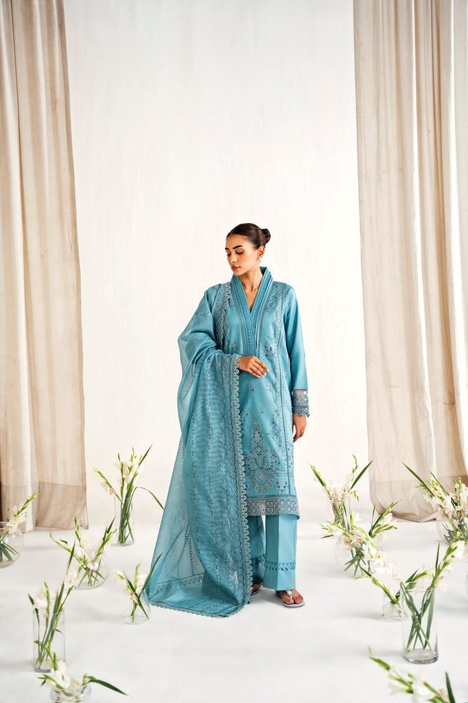 Florent | Festive Lawn 24 | FLF - 2A - Designer Dress with Intricate embroidery and embellishments. Shop elegent wedding dress at Maria Faisal.