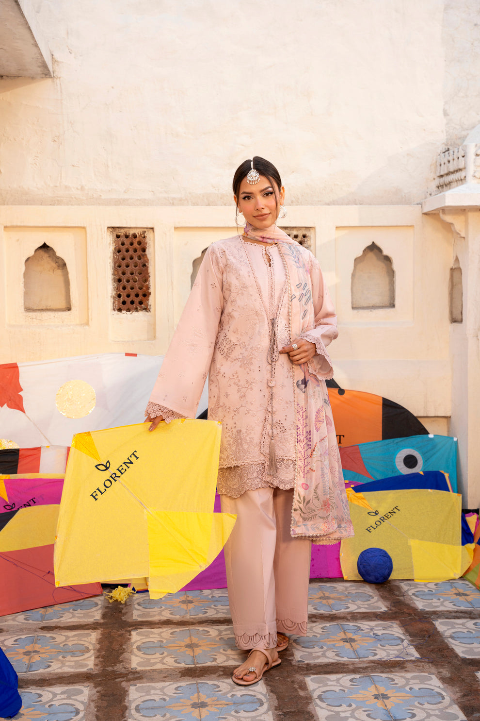 Florent | Basant Chikankari | FBC - 4A - Luxury Dress - available at Maria Faisal in UK and USA.