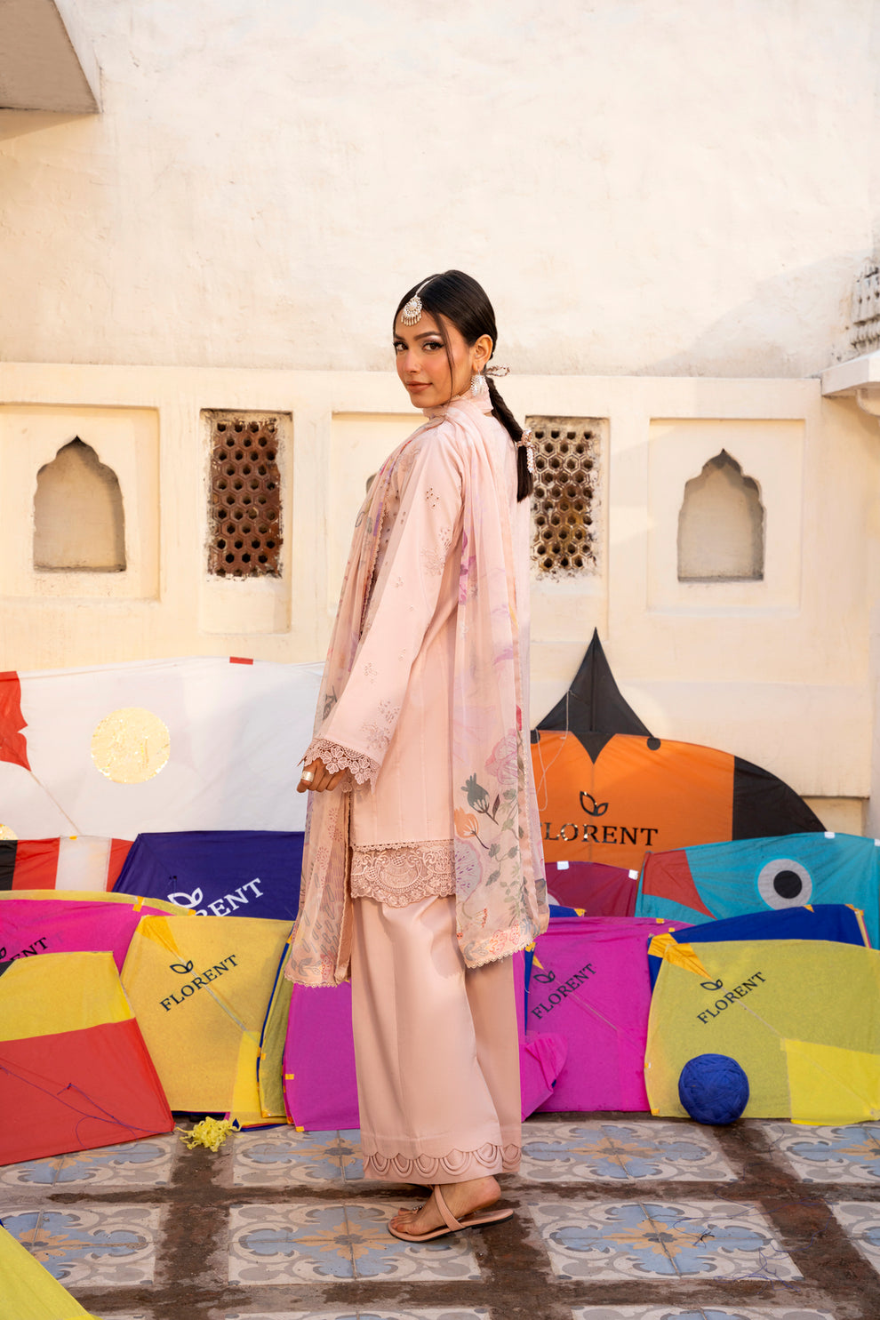 Florent | Basant Chikankari | FBC - 4A - Luxury Dress - available at Maria Faisal in UK and USA.