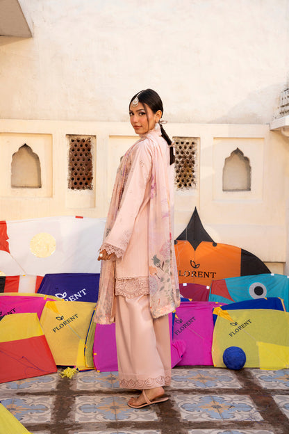 Florent | Basant Chikankari | FBC - 4A - Luxury Dress - available at Maria Faisal in UK and USA.