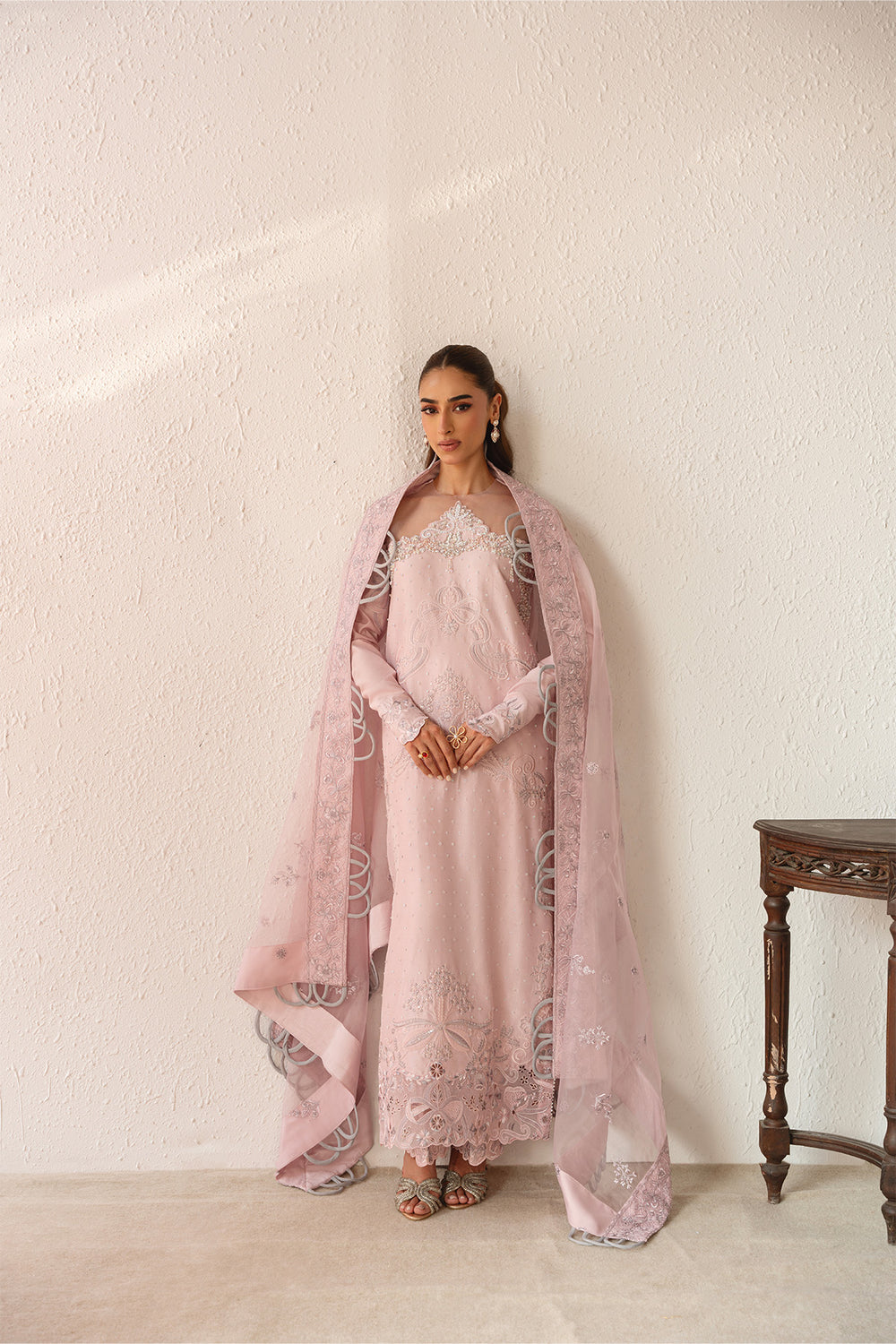 Mysie | Festive 26 | Lavender - Luxury Dress - available at Maria Faisal in UK and USA.