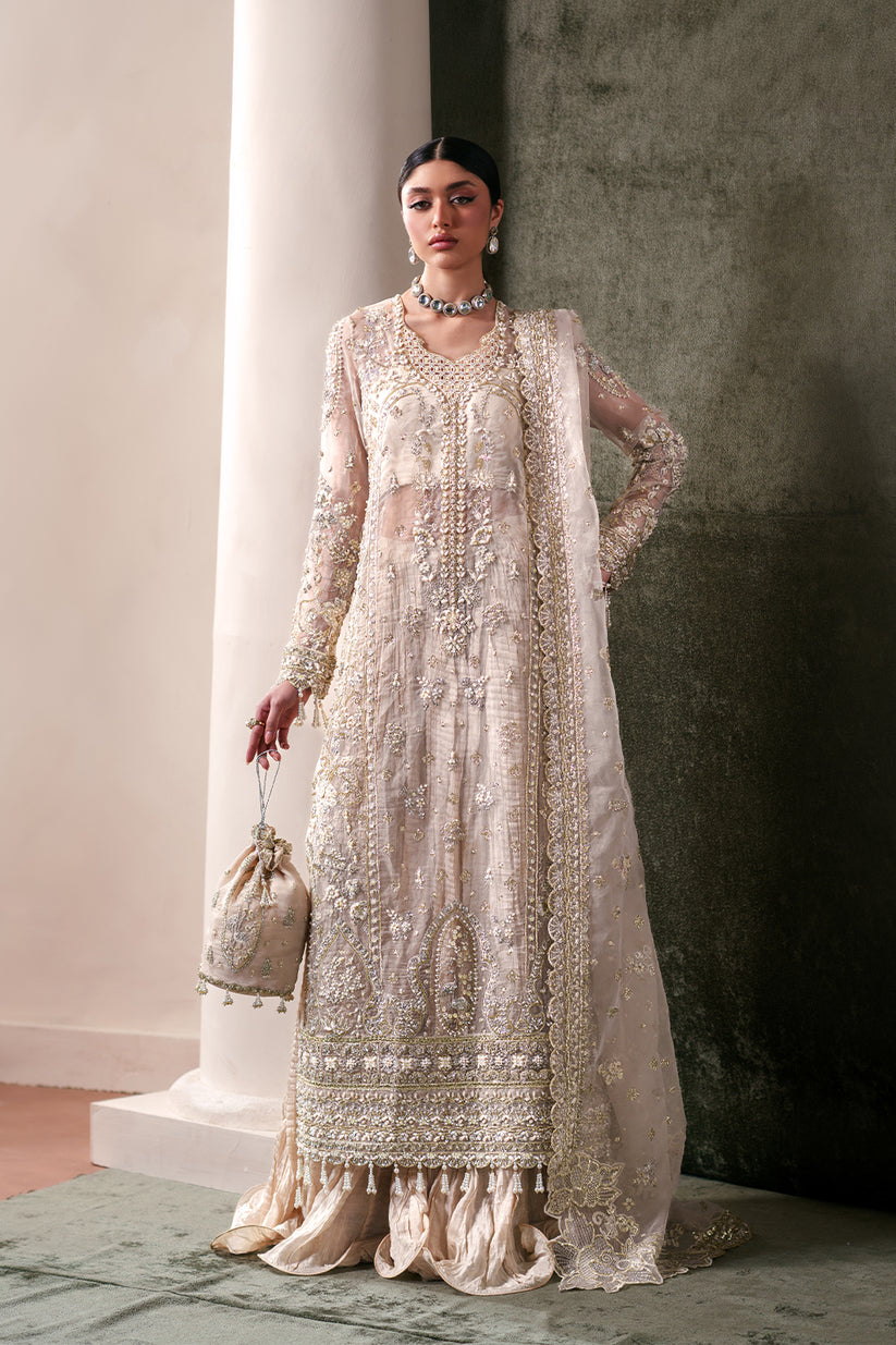 Emaan Adeel | Starlit Jewels | Howlite - Formal Dress - available at Maria Faisal in UK and USA.