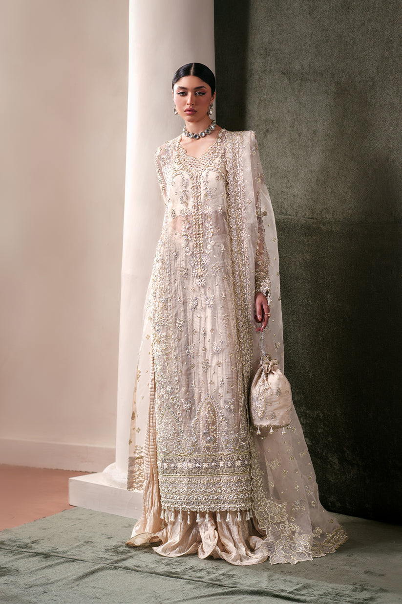Emaan Adeel | Starlit Jewels | Howlite - Formal Dress - available at Maria Faisal in UK and USA.