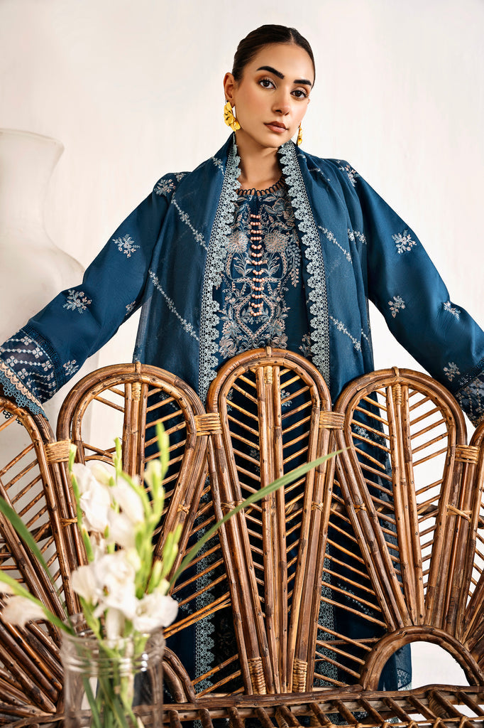 Florent | Festive Lawn 24 | FLF - 8 - Designer Dress with Intricate embroidery and embellishments. Shop elegent wedding dress at Maria Faisal.