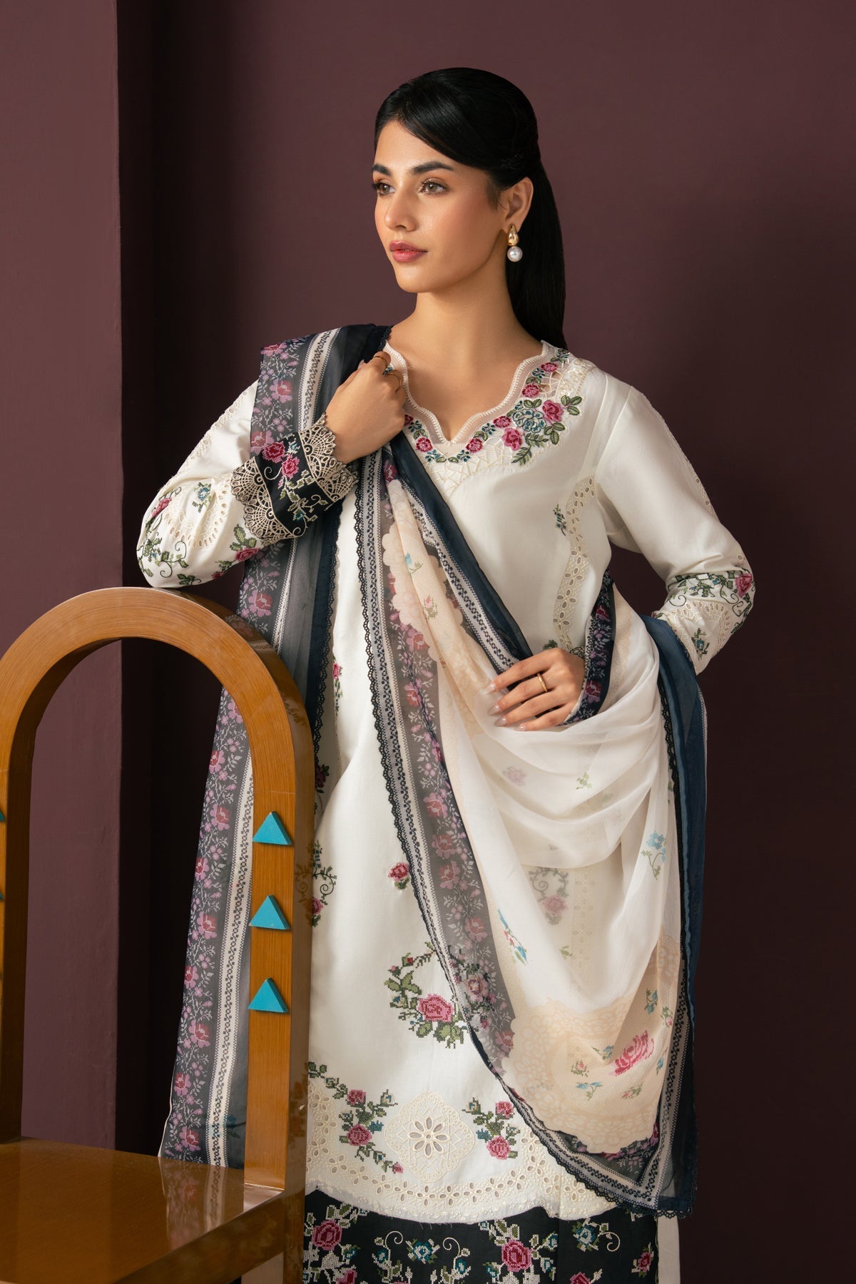 Xenia Formals | Namah Lawn 26 | ECLIPSE - Formal Dress - available at Maria Faisal in UK and USA.