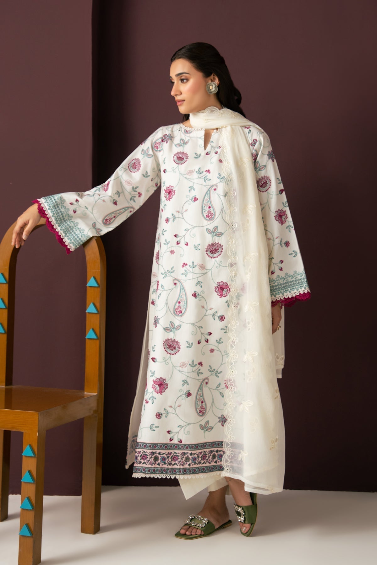 Xenia Formals | Namah Lawn 26 | SKY STILL - Formal Dress - available at Maria Faisal in UK and USA.