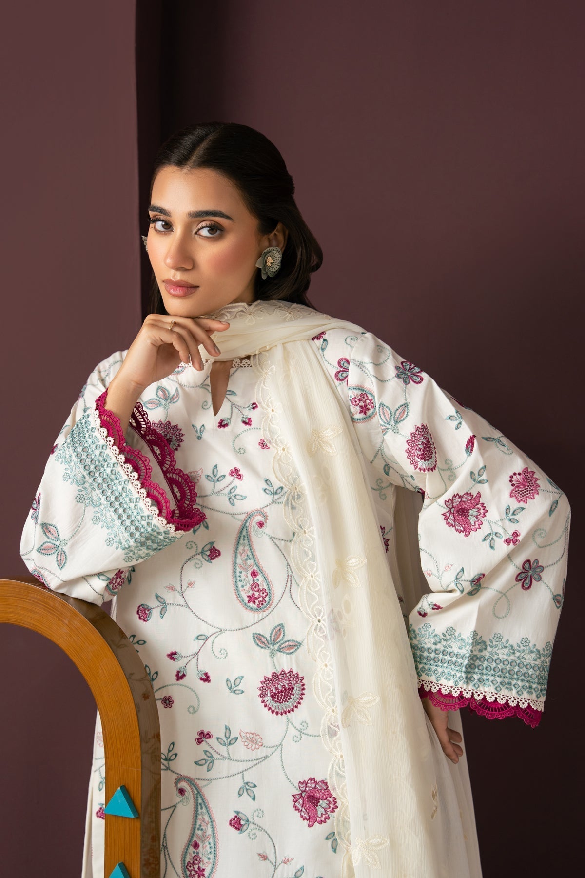 Xenia Formals | Namah Lawn 26 | SKY STILL - Formal Dress - available at Maria Faisal in UK and USA.