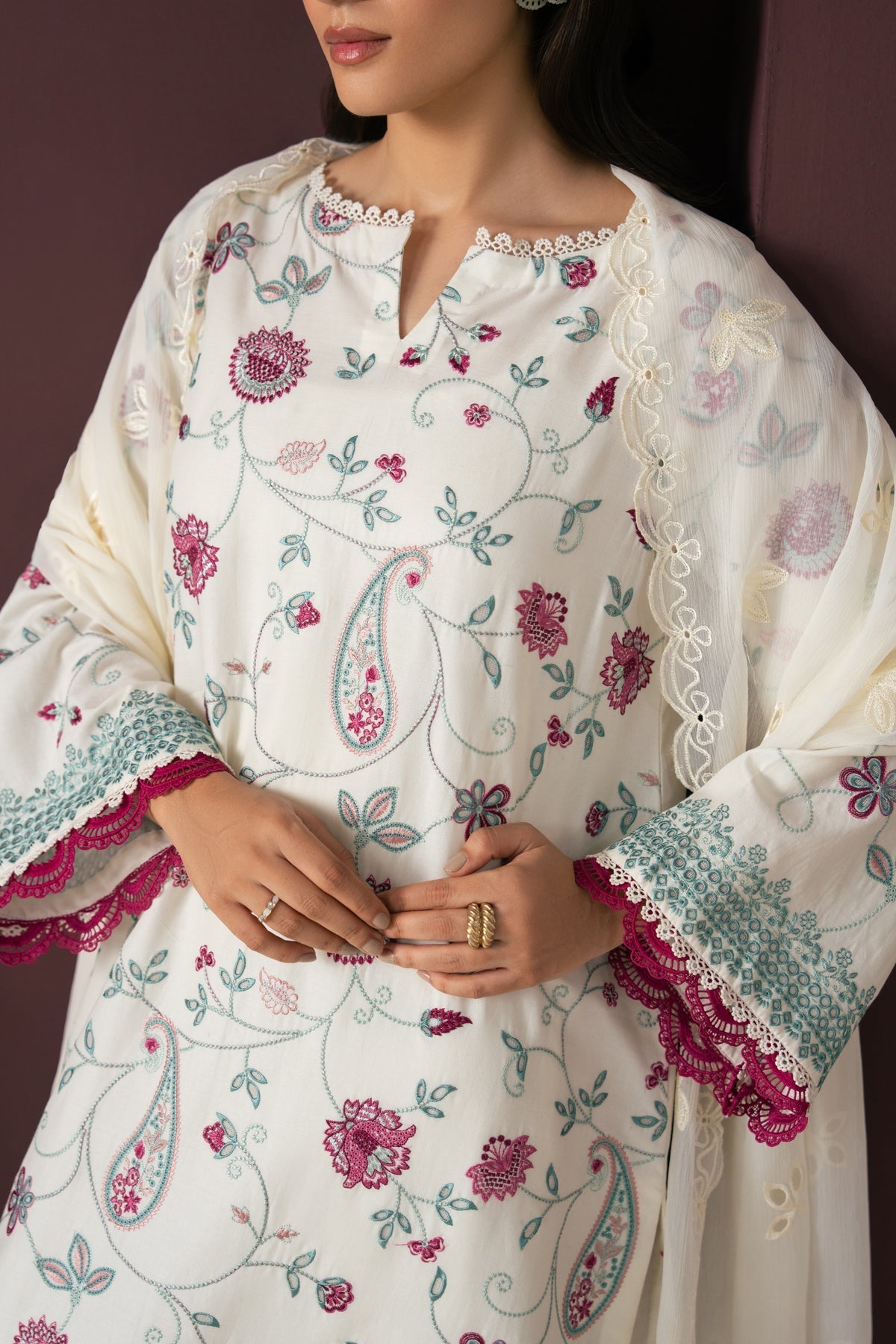 Xenia Formals | Namah Lawn 26 | SKY STILL - Formal Dress - available at Maria Faisal in UK and USA.