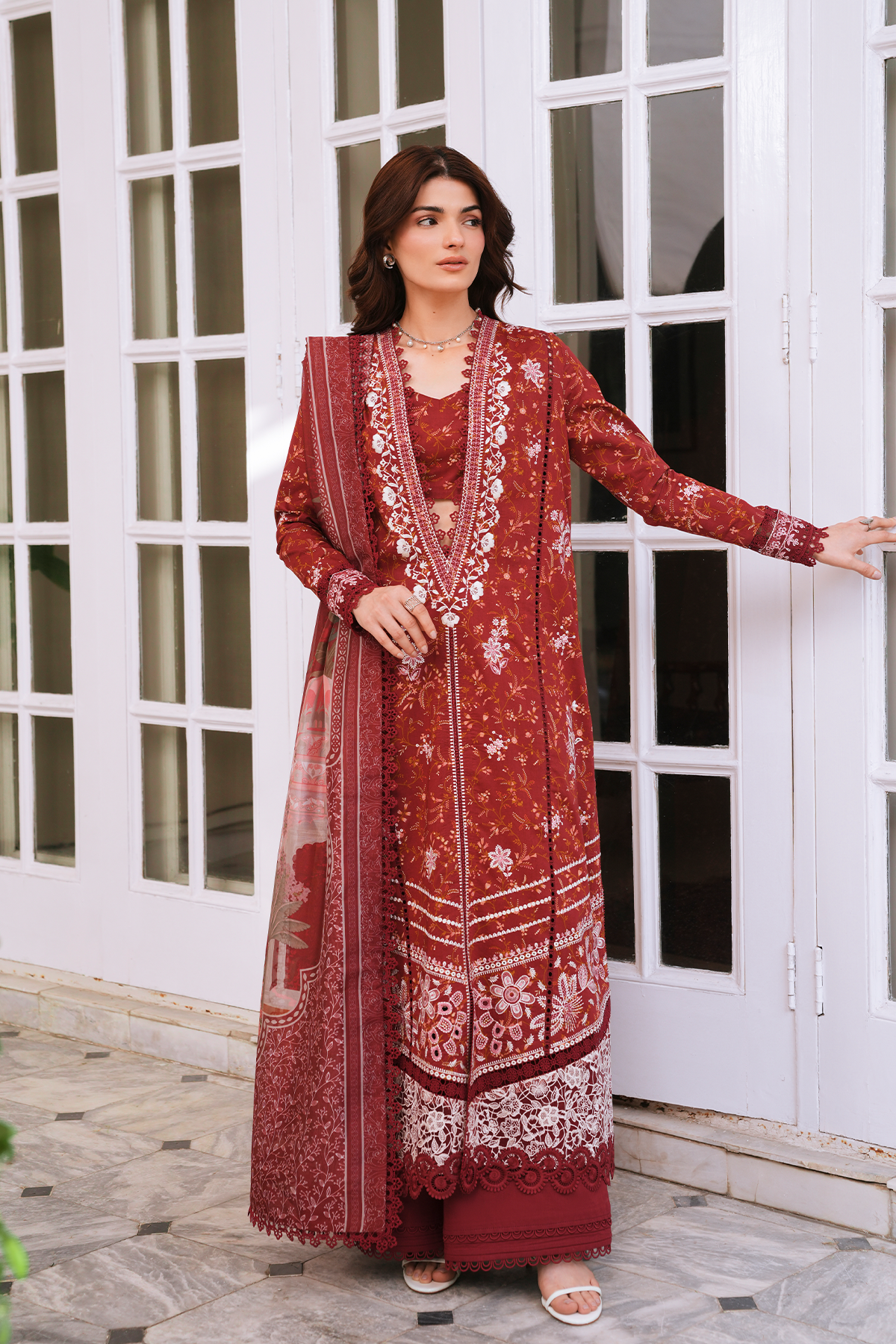 Afrozeh | Florette 26 | Elyndra - Luxury Dress - available at Maria Faisal in UK and USA.