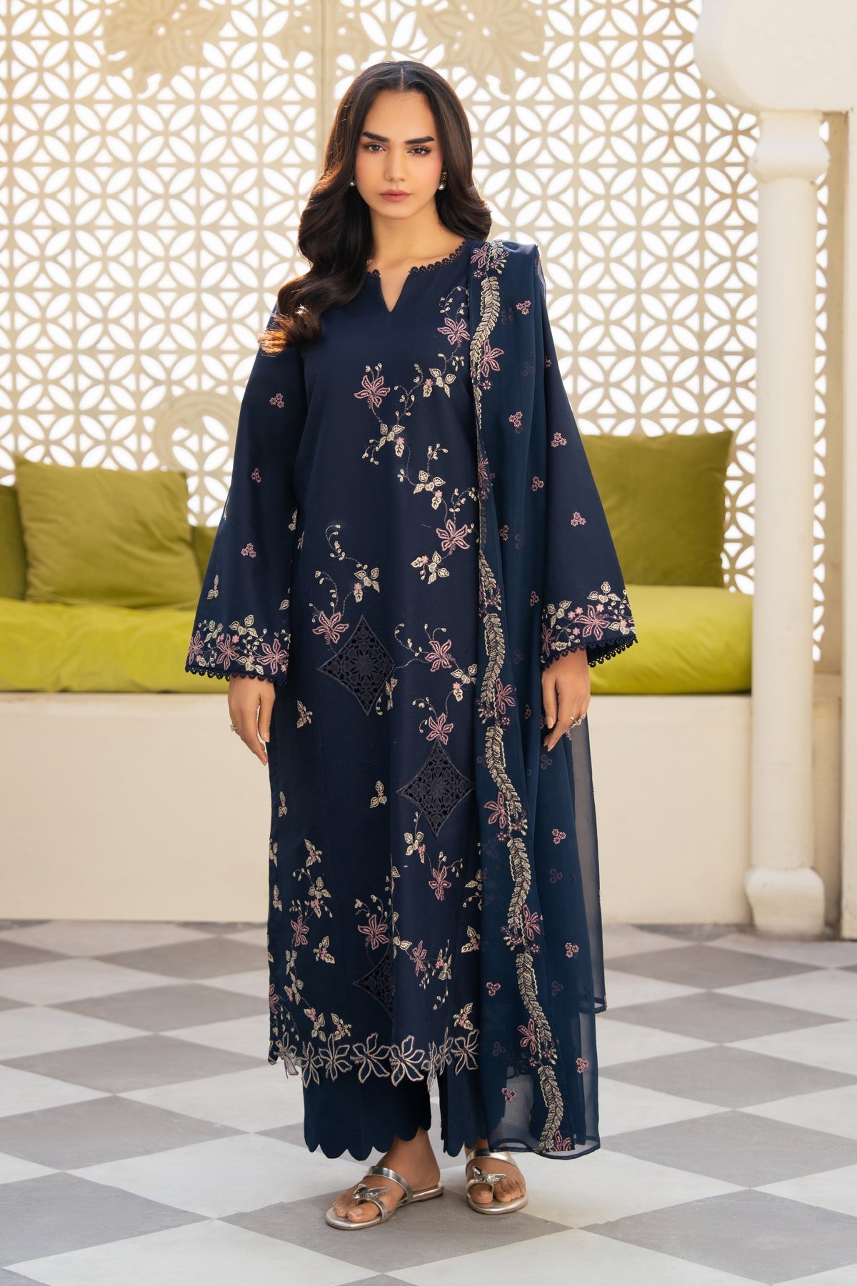Xenia Formals | Namah Lawn 26 | DANIYAH - Formal Dress - available at Maria Faisal in UK and USA.