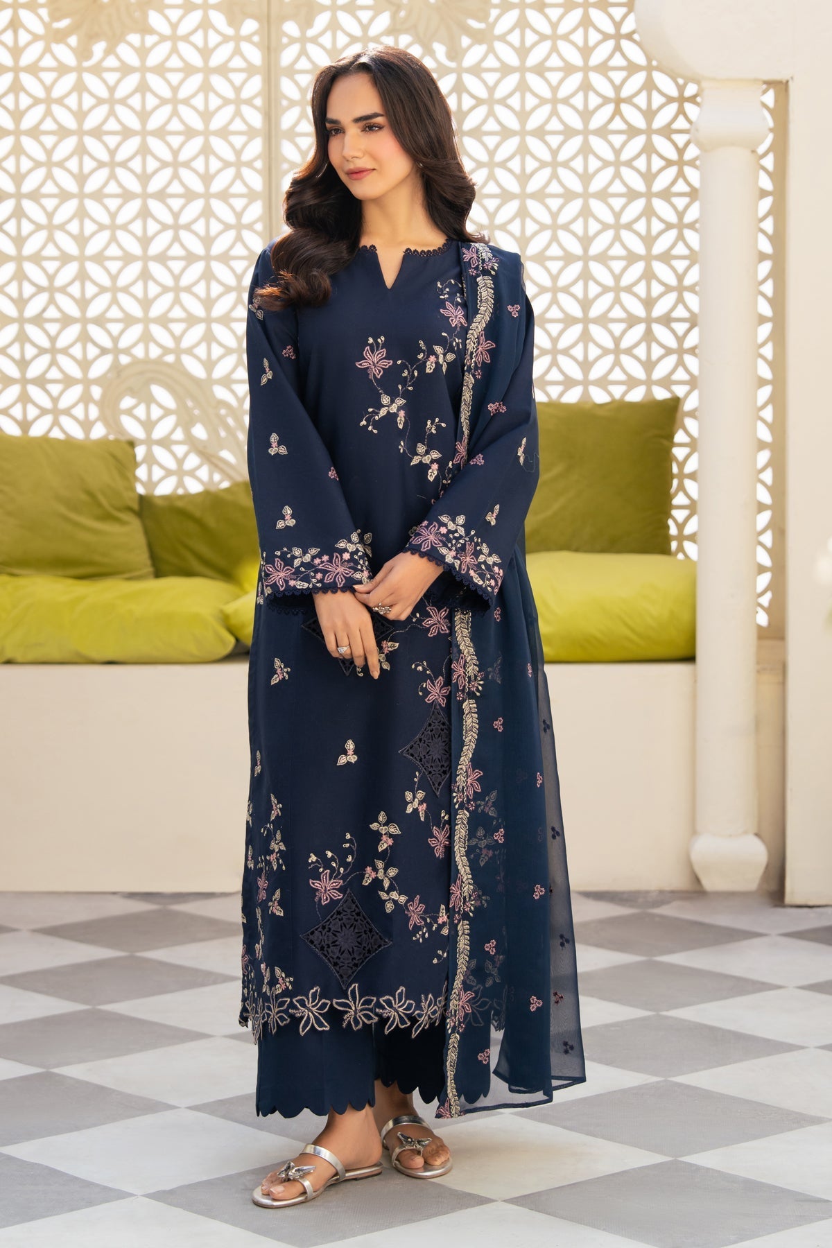 Xenia Formals | Namah Lawn 26 | DANIYAH - Formal Dress - available at Maria Faisal in UK and USA.