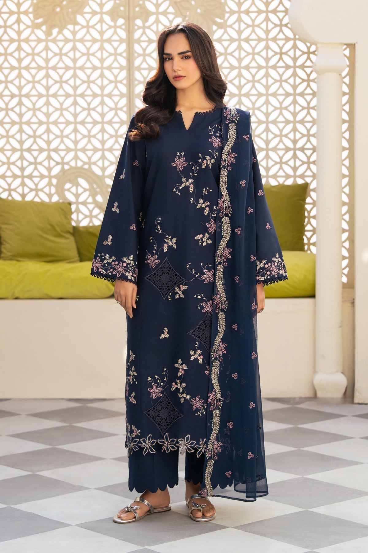 Xenia Formals | Namah Lawn 26 | DANIYAH - Formal Dress - available at Maria Faisal in UK and USA.