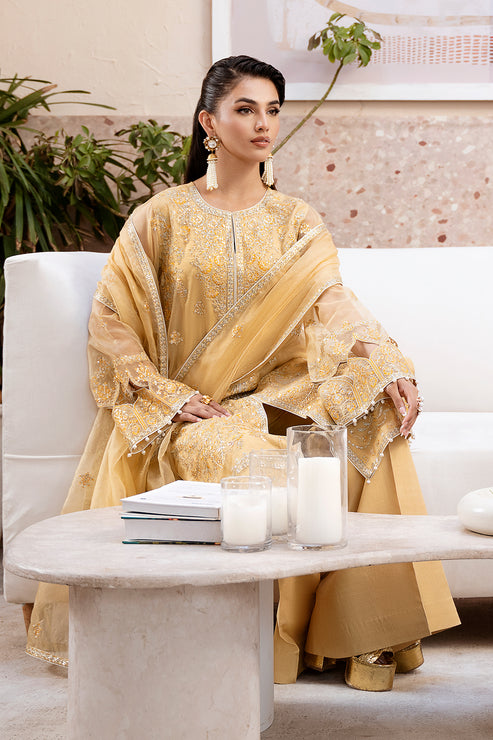 Zarposh | Elara Formals | Zard - Wedding Dress - Maria Faisal