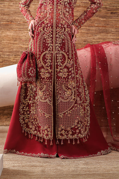 Emaan Adeel | Starlit Jewels | Ruby Veil - Formal Dress - available at Maria Faisal in UK and USA.