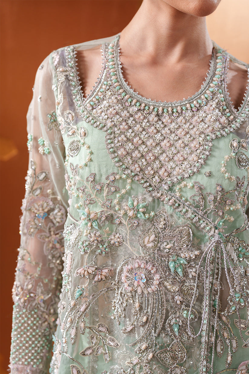 Emaan Adeel | Starlit Jewels | Moonstone Gleam - Formal Dress - available at Maria Faisal in UK and USA.