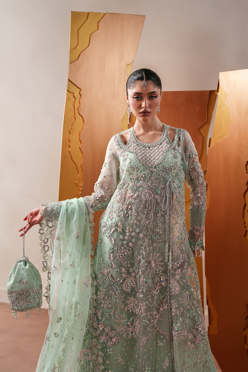 Emaan Adeel | Starlit Jewels | Moonstone Gleam - Formal Dress - available at Maria Faisal in UK and USA.