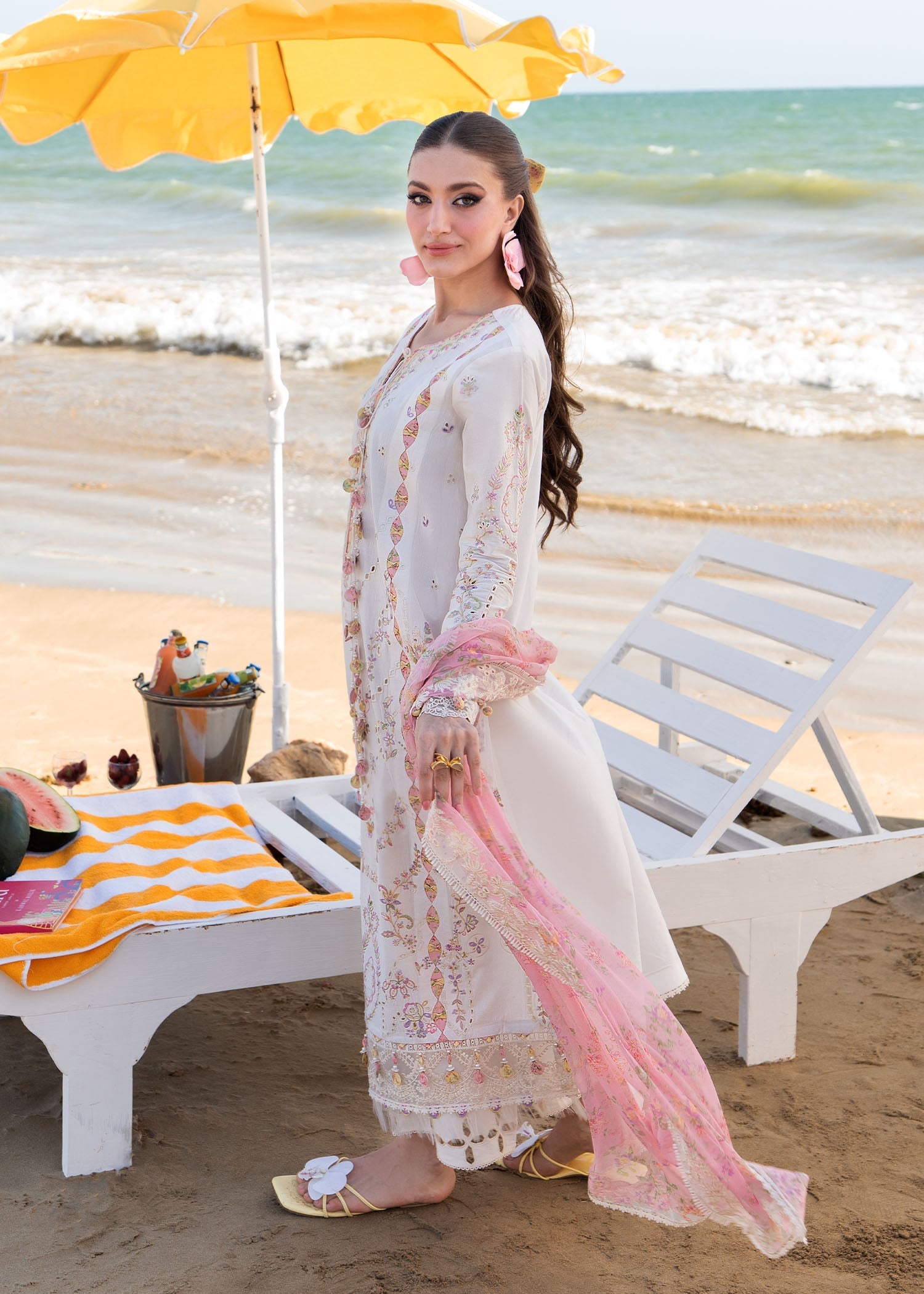 Kanwal Malik | Mira Summer Lawn 26 | Luna - Luxury Dress - available at Maria Faisal in UK and USA.