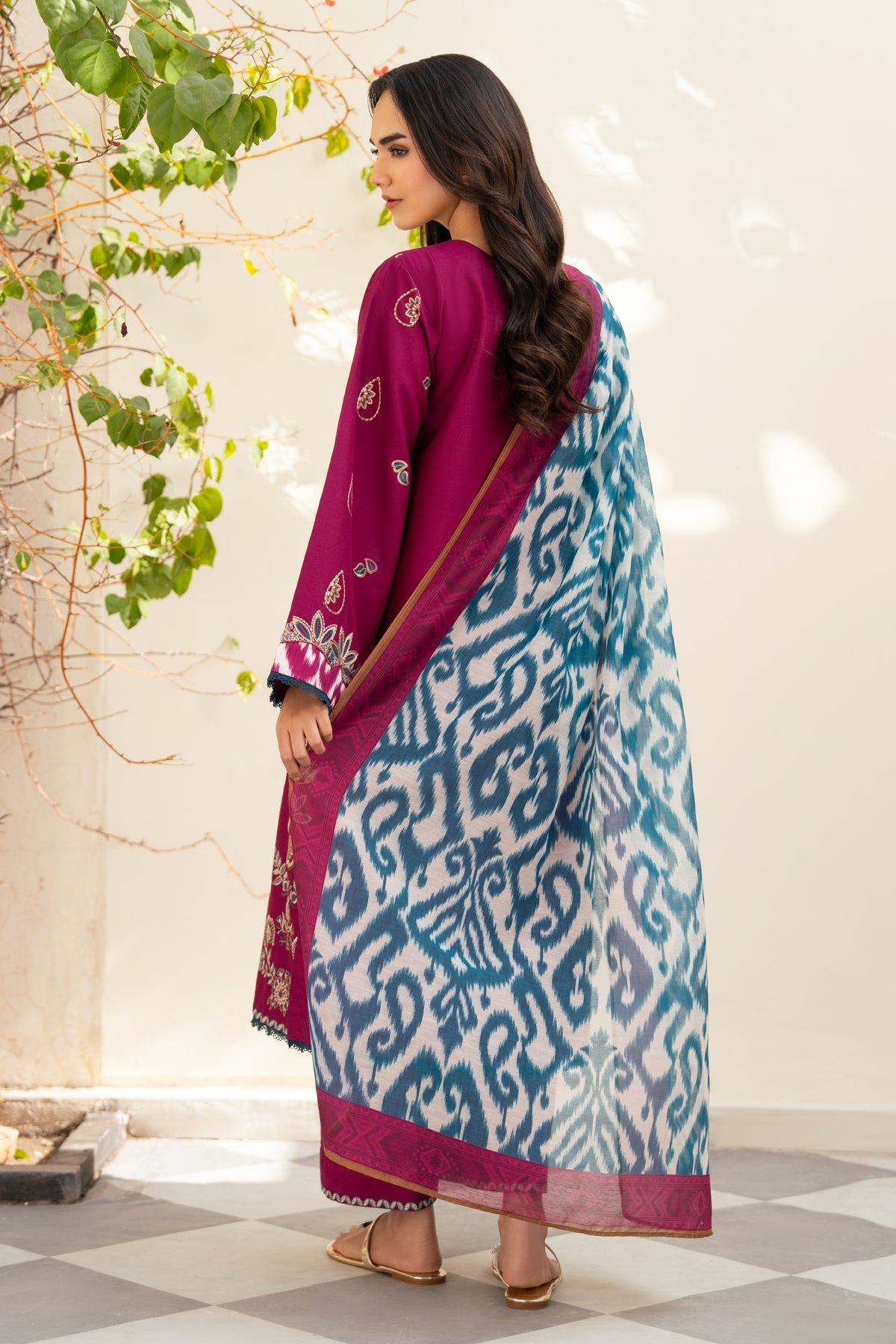 Xenia Formals | Namah Lawn 26 | NELAM - Formal Dress - available at Maria Faisal in UK and USA.