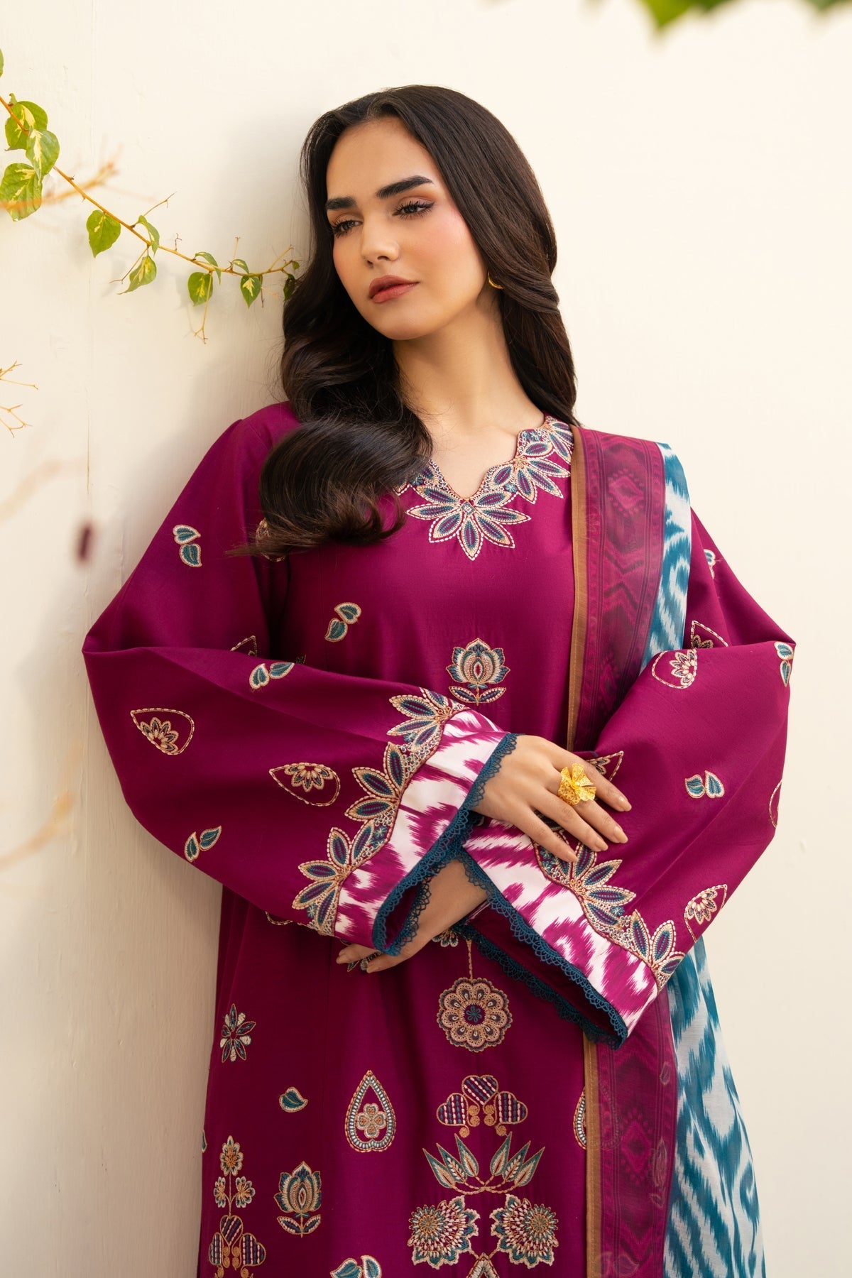 Xenia Formals | Namah Lawn 26 | NELAM - Formal Dress - available at Maria Faisal in UK and USA.