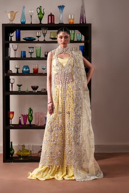 Emaan Adeel | Starlit Jewels | Lemon Quartz - Formal Dress - available at Maria Faisal in UK and USA.