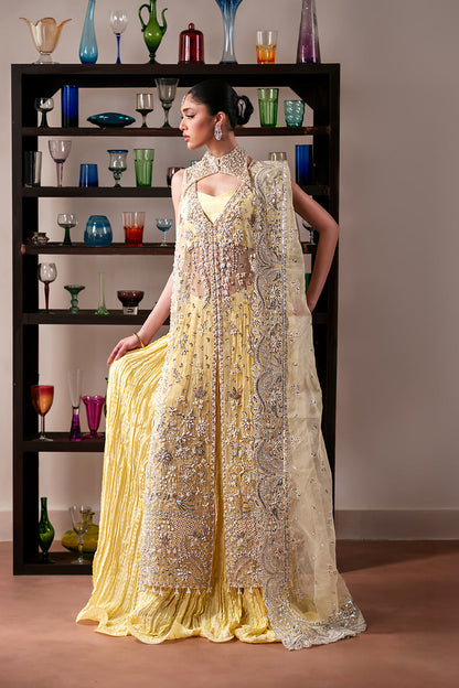 Emaan Adeel | Starlit Jewels | Lemon Quartz - Formal Dress - available at Maria Faisal in UK and USA.