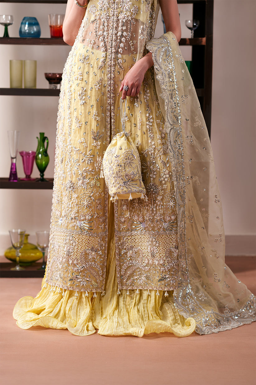 Emaan Adeel | Starlit Jewels | Lemon Quartz - Formal Dress - available at Maria Faisal in UK and USA.