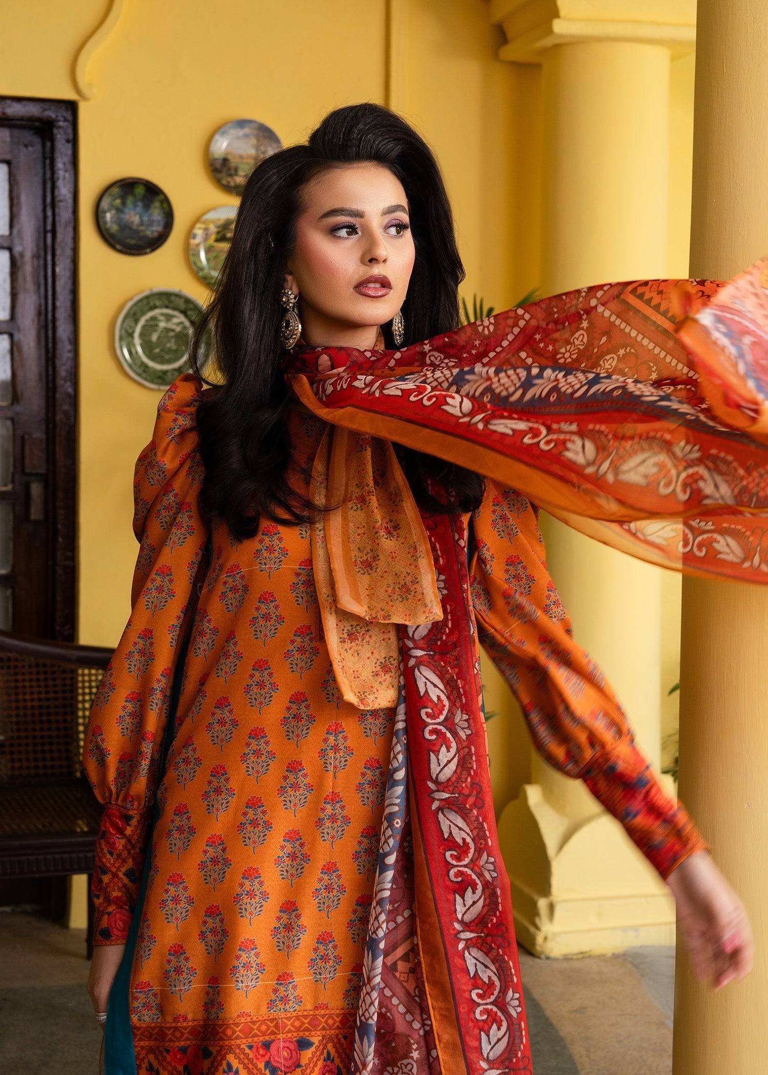Maria Osama Khan | Retro Lawn 25 | Nehr by Maria Faisal - Registered Vendor of : Maria Osama Khan - type : Ladies Clothes - 100% original wedding dresses