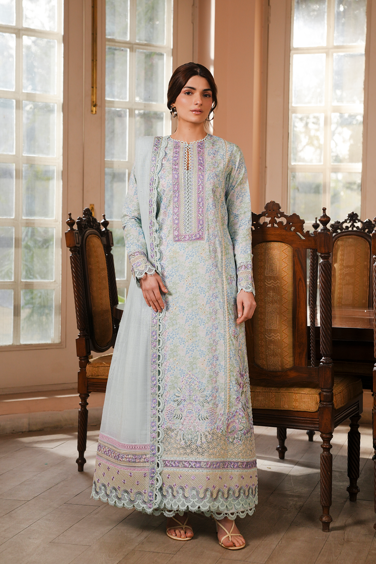 Afrozeh | Florette 26 | Fable - Luxury Dress - available at Maria Faisal in UK and USA.