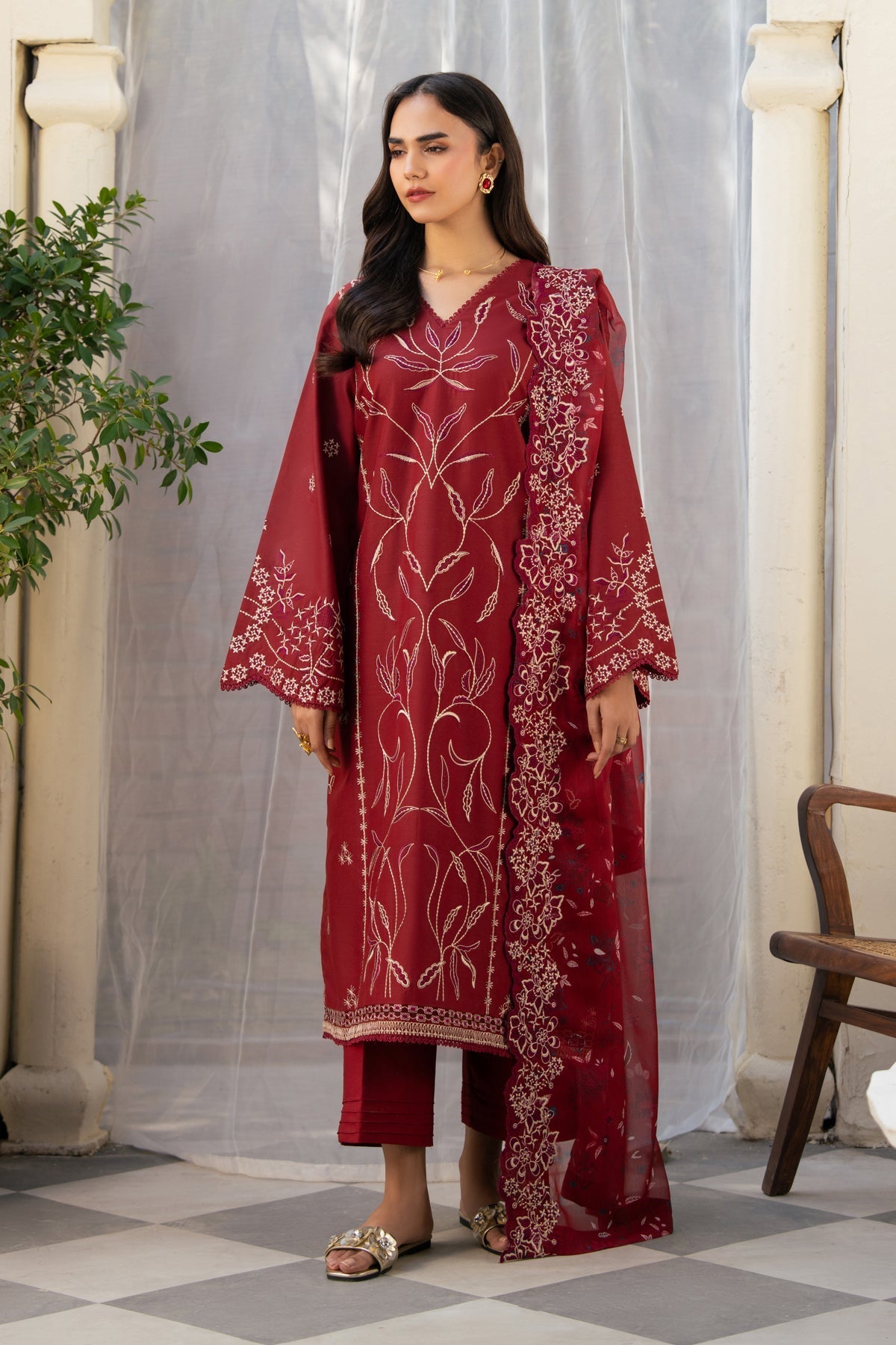 Xenia Formals | Namah Lawn 26 | ALIF - Formal Dress - available at Maria Faisal in UK and USA.