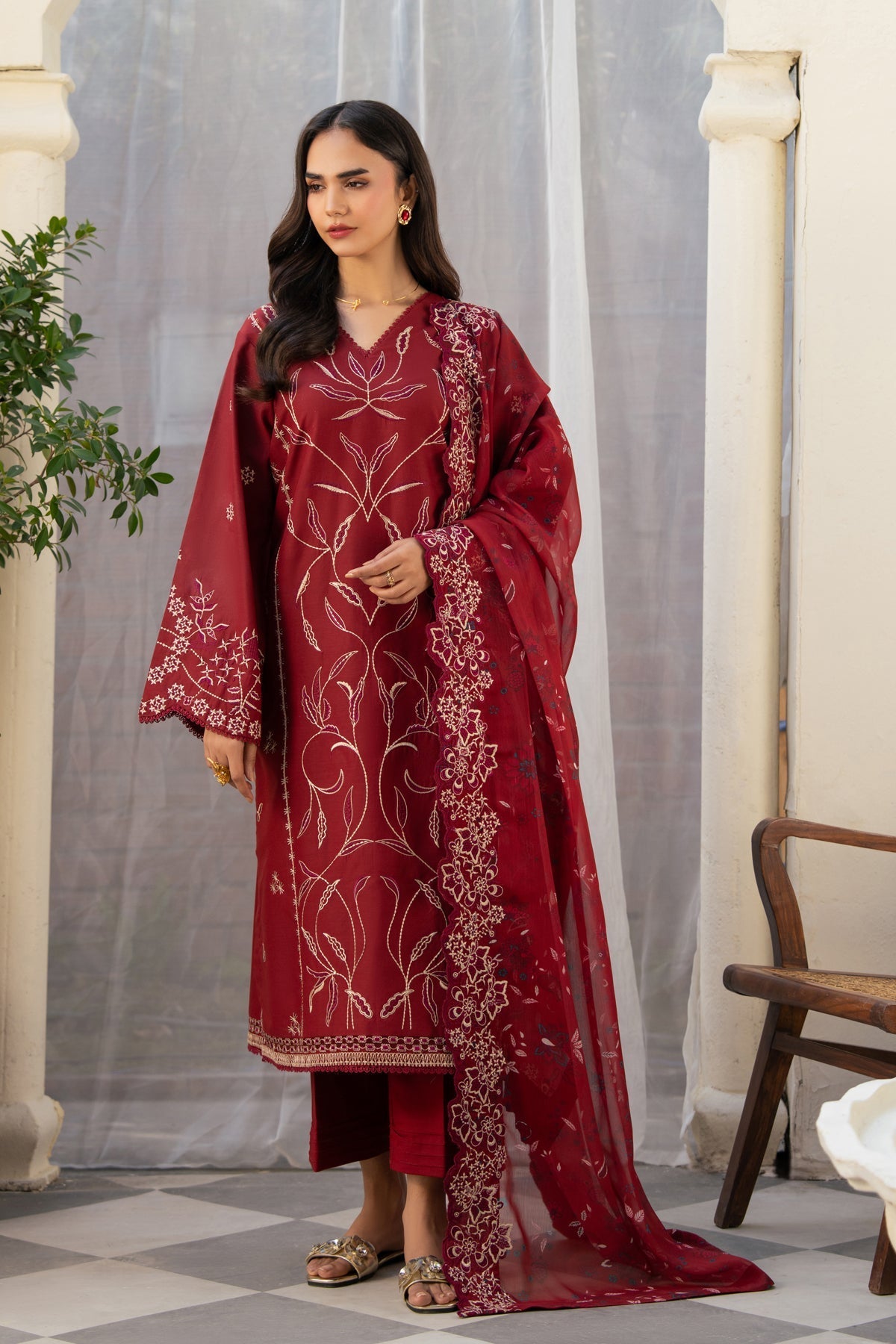 Xenia Formals | Namah Lawn 26 | ALIF - Formal Dress - available at Maria Faisal in UK and USA.