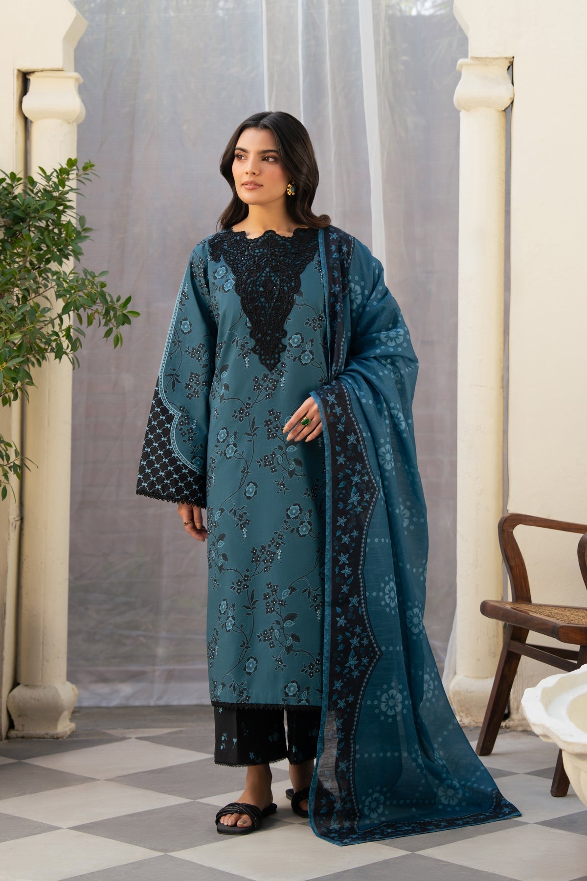 Xenia Formals | Namah Lawn 26 | SAFA - Formal Dress - available at Maria Faisal in UK and USA.