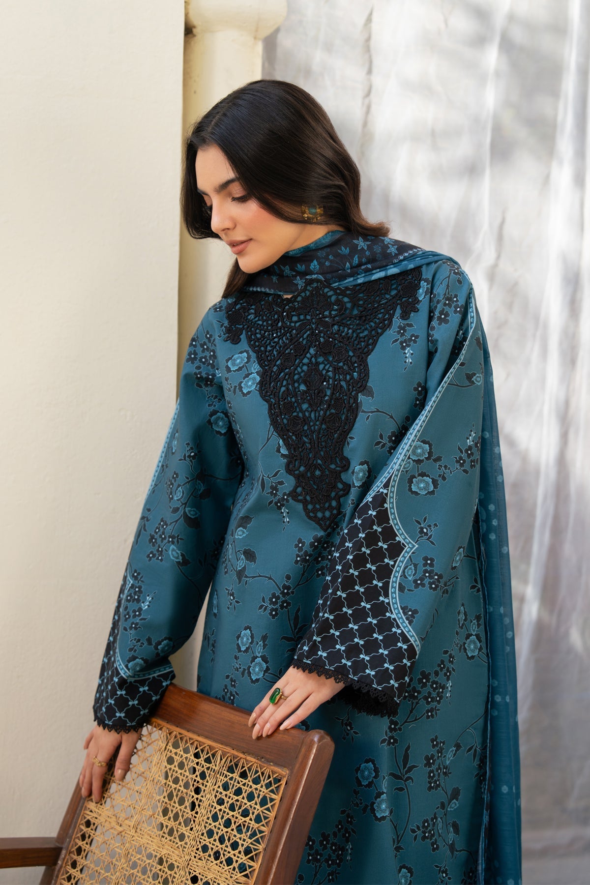 Xenia Formals | Namah Lawn 26 | SAFA - Formal Dress - available at Maria Faisal in UK and USA.
