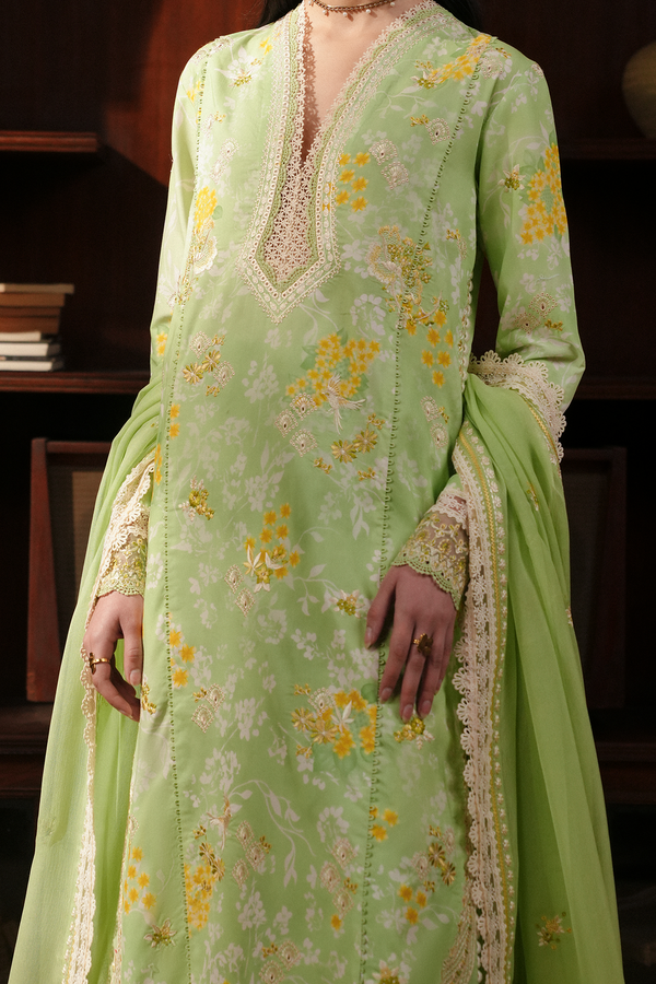 Afrozeh | Florette 26 | Ciel - Luxury Dress - available at Maria Faisal in UK and USA.