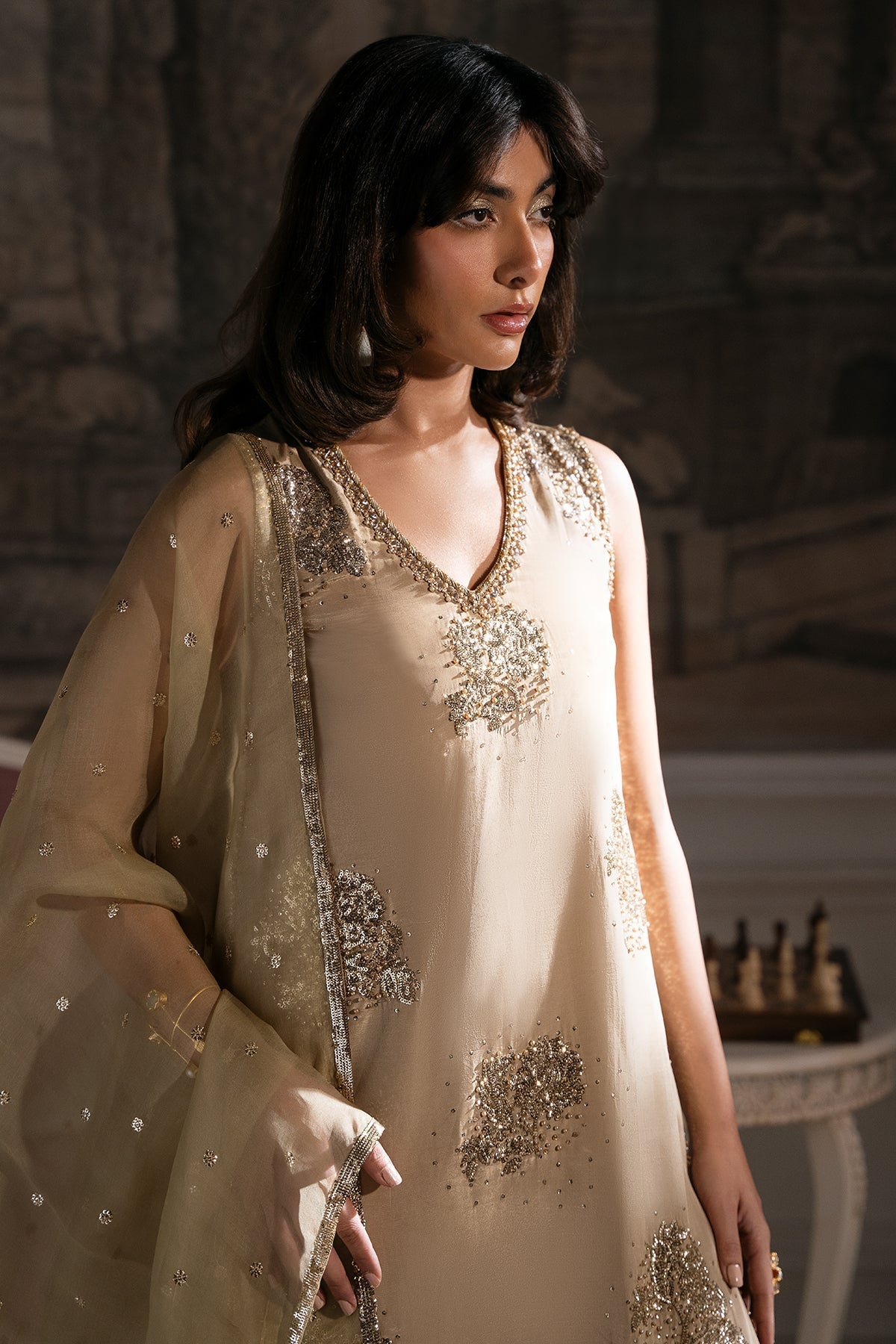 Mina Kashif | Emilie Formals | June - Formal Dress - available at Maria Faisal in UK and USA.