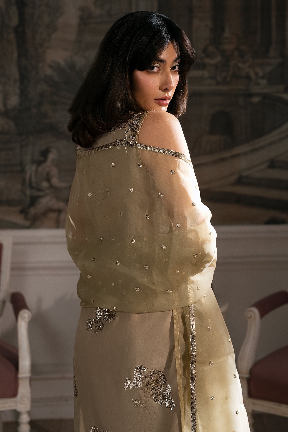 Mina Kashif | Emilie Formals | June - Formal Dress - available at Maria Faisal in UK and USA.