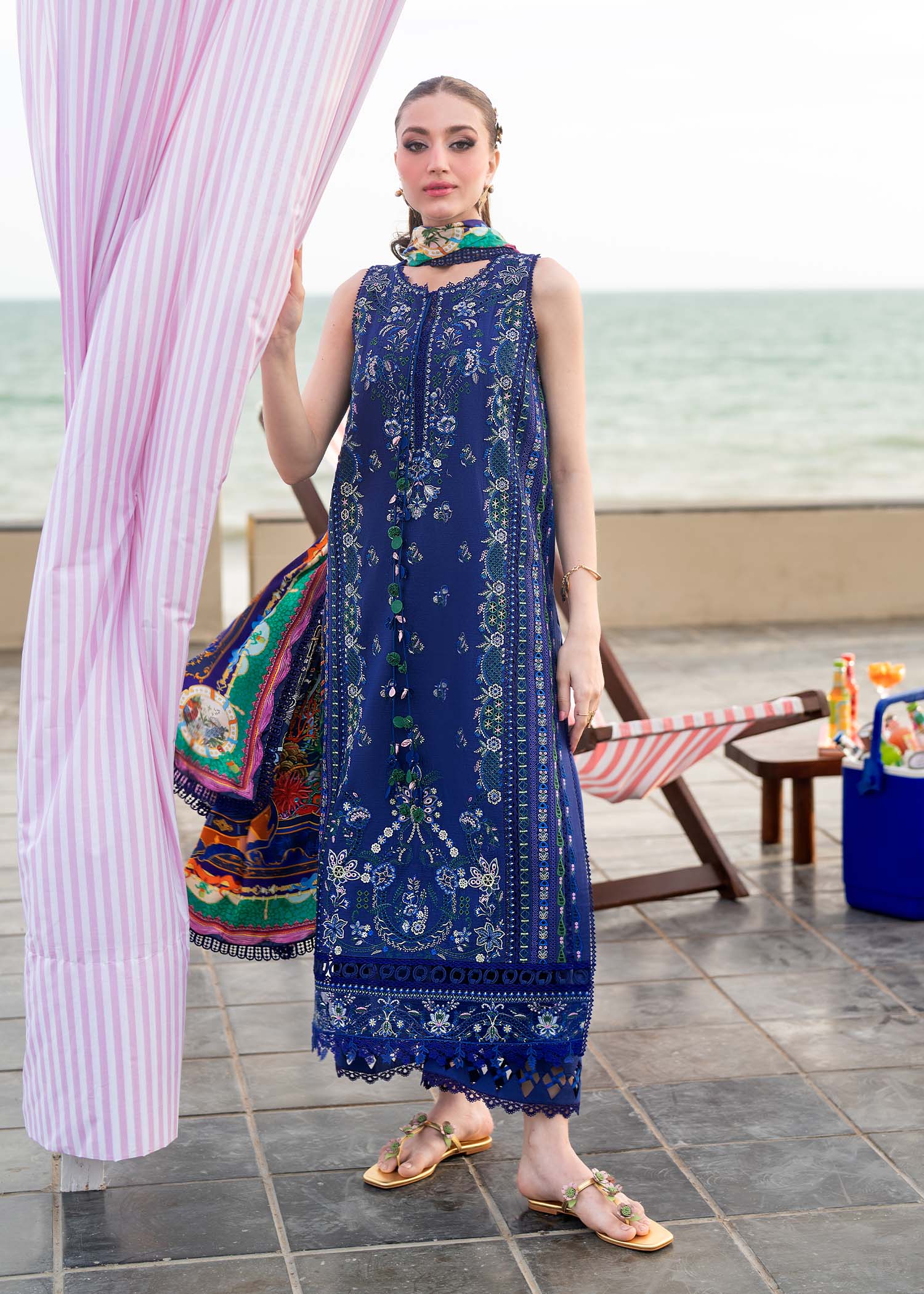 Kanwal Malik | Mira Summer Lawn 26 | Solene - Luxury Dress - available at Maria Faisal in UK and USA.