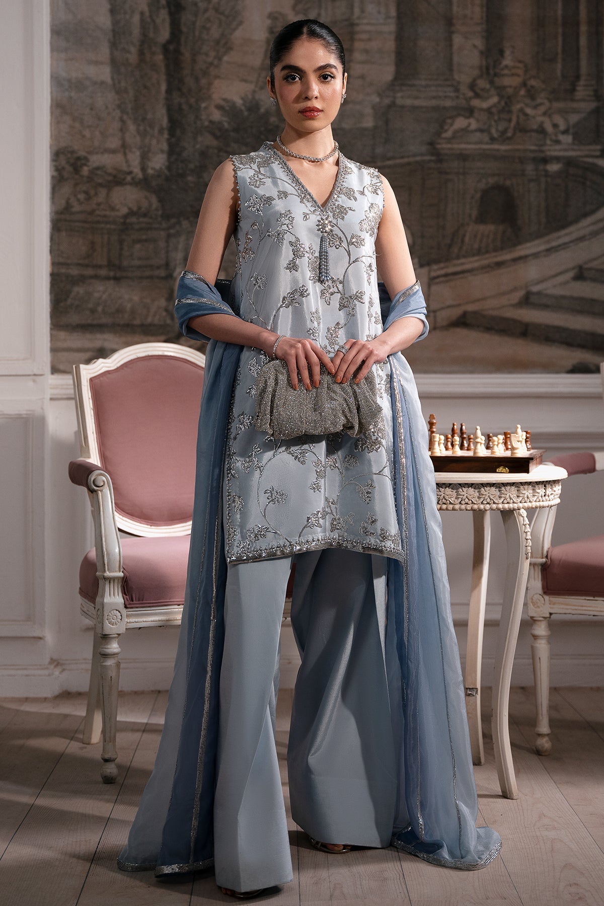 Mina Kashif | Emilie Formals | Zenyre - Formal Dress - available at Maria Faisal in UK and USA.