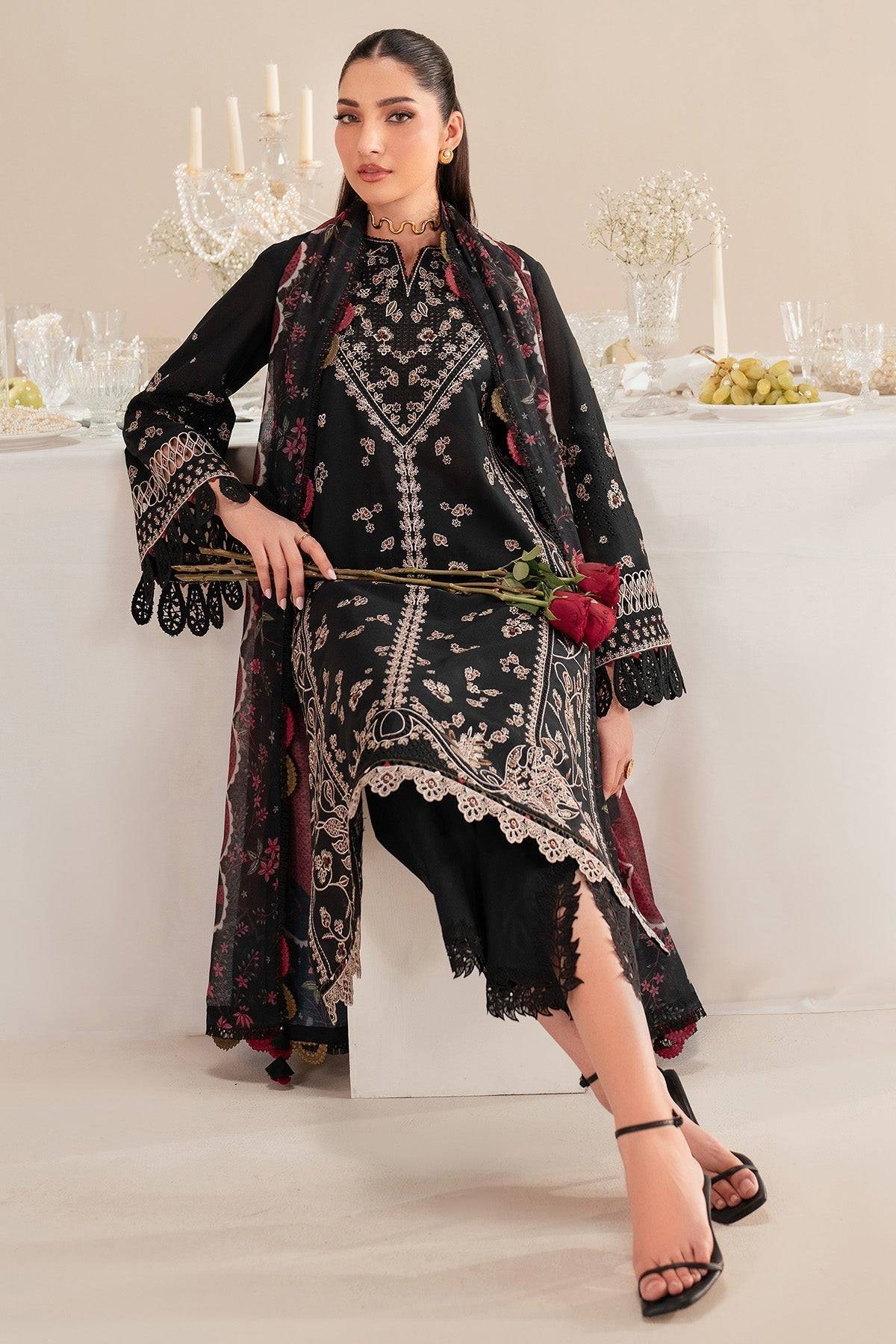 Jazmin | Iris Luxury Lawn 25 | IL'25-D07 by Maria Faisal - Registered Vendor of : Jazmin - type : Ladies Clothes - 100% original wedding dresses