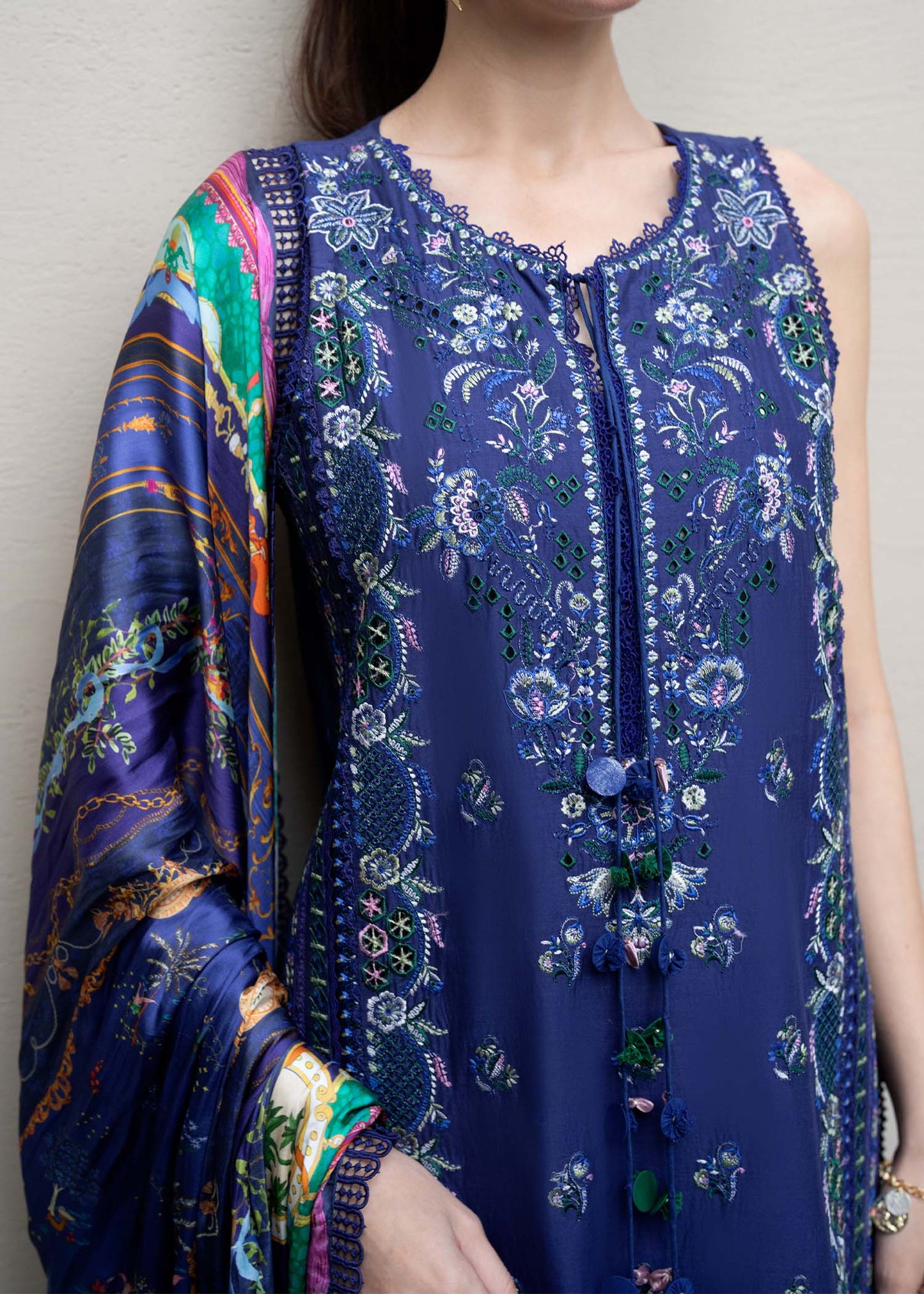 Kanwal Malik | Mira Summer Lawn 26 | Solene - Luxury Dress - available at Maria Faisal in UK and USA.