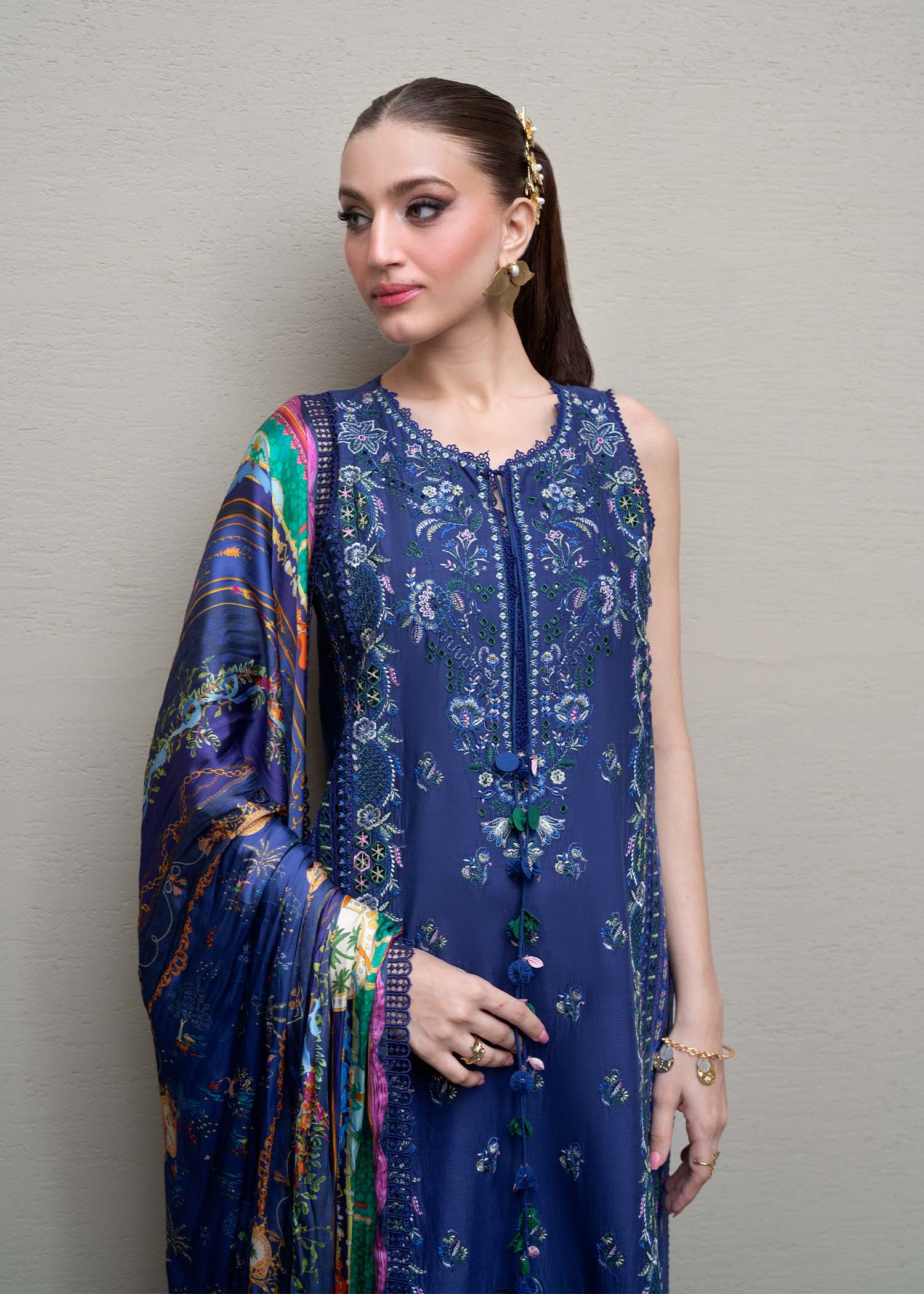 Kanwal Malik | Mira Summer Lawn 26 | Solene - Luxury Dress - available at Maria Faisal in UK and USA.