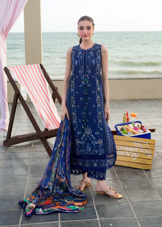 Kanwal Malik | Mira Summer Lawn 26 | Solene - Luxury Dress - available at Maria Faisal in UK and USA.