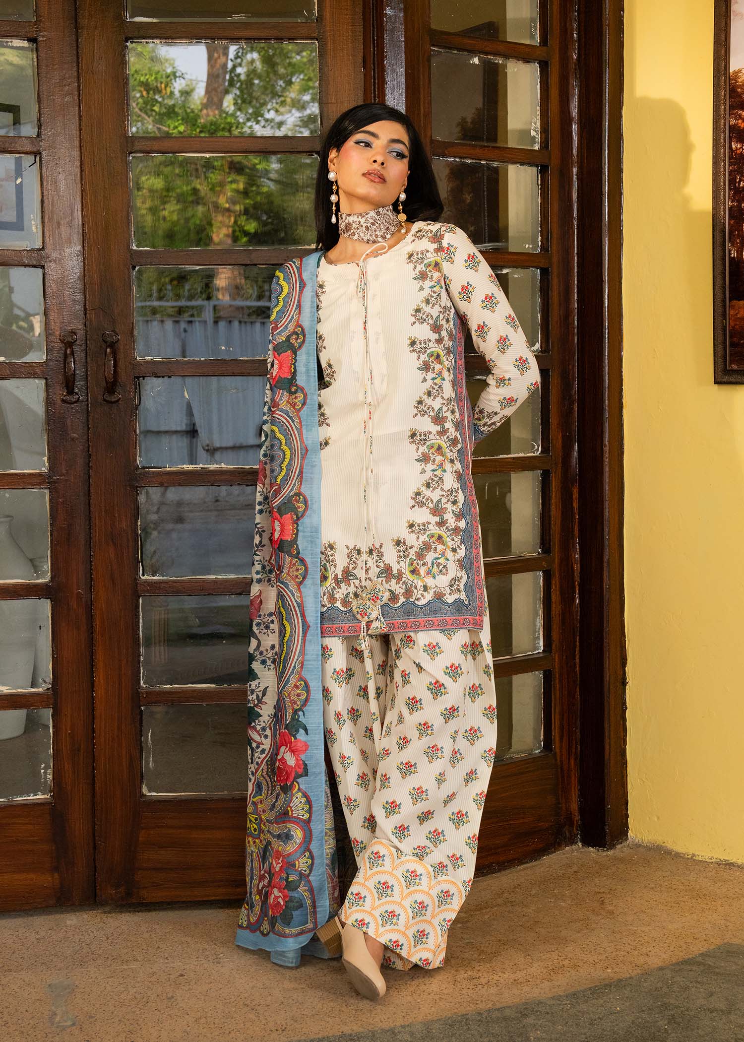 Maria Osama Khan | Retro Lawn 25 | Jasmine by Maria Faisal - Registered Vendor of : Maria Osama Khan - type : Ladies Clothes - 100% original wedding dresses