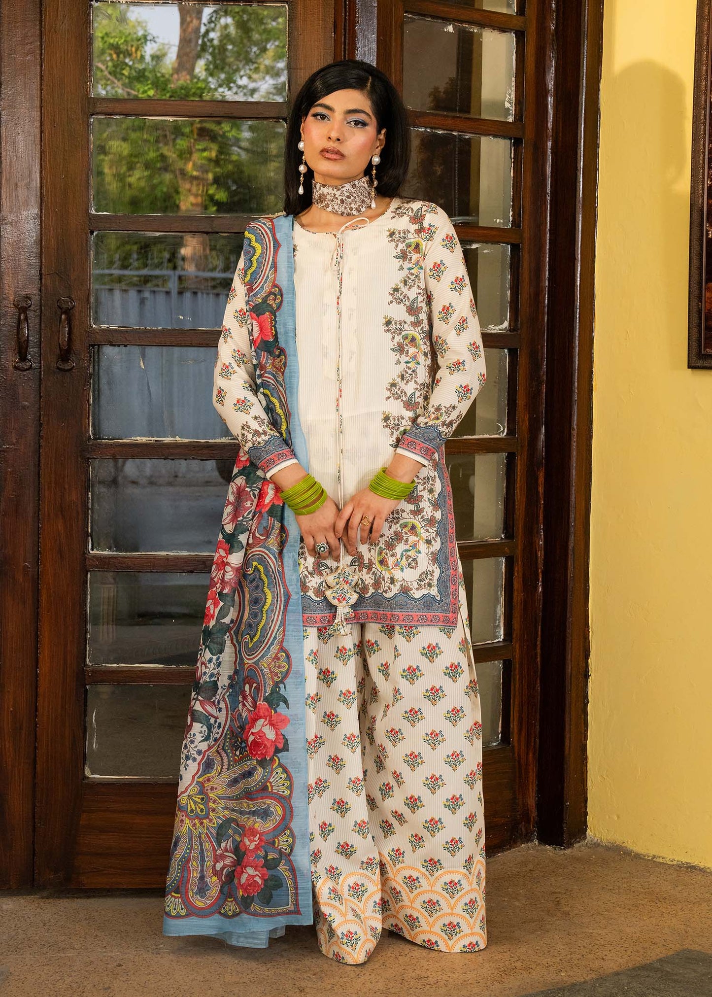 Maria Osama Khan | Retro Lawn 25 | Jasmine by Maria Faisal - Registered Vendor of : Maria Osama Khan - type : Ladies Clothes - 100% original wedding dresses